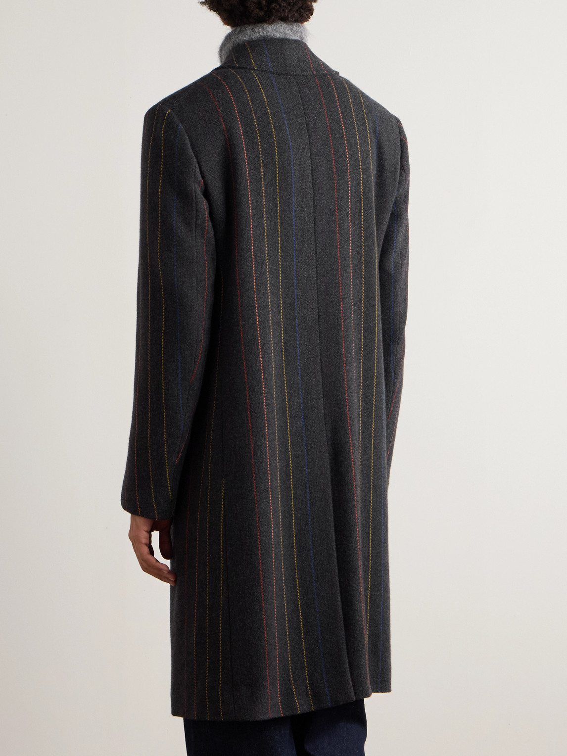 Gabriela Hearst Blake Embroidered Cashmere And Wool-blend Car Coat In Gray