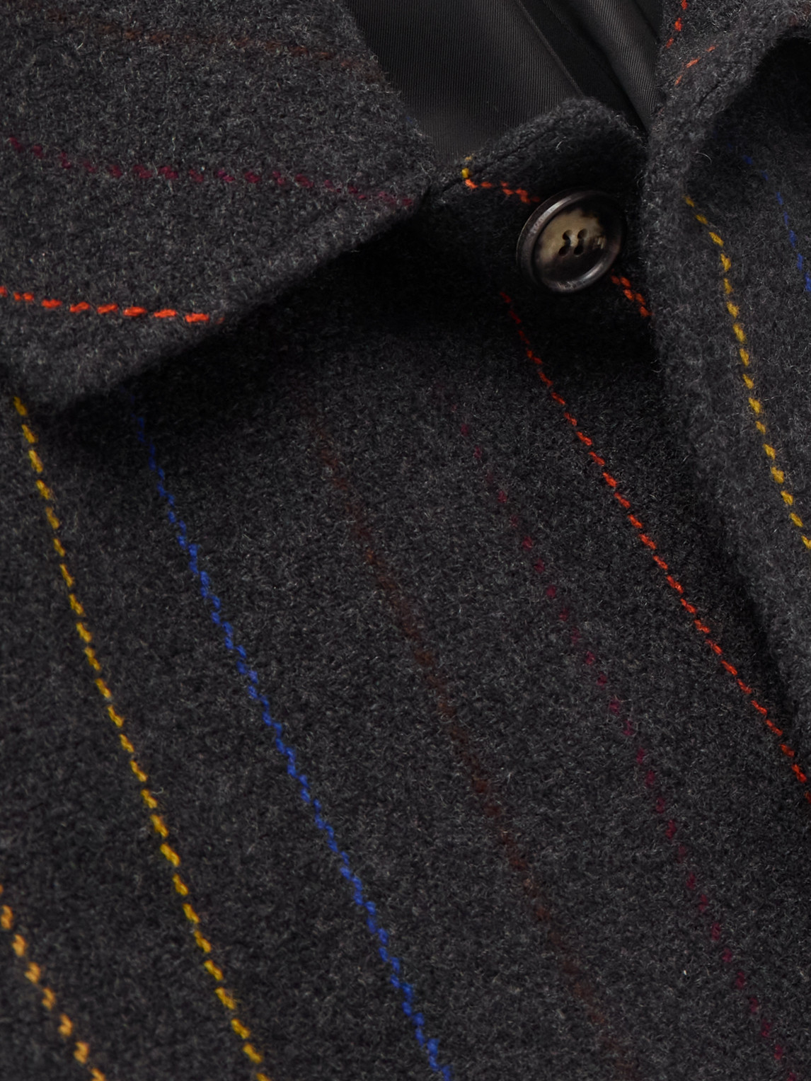 Gabriela Hearst Blake Embroidered Cashmere And Wool-blend Car Coat In Gray