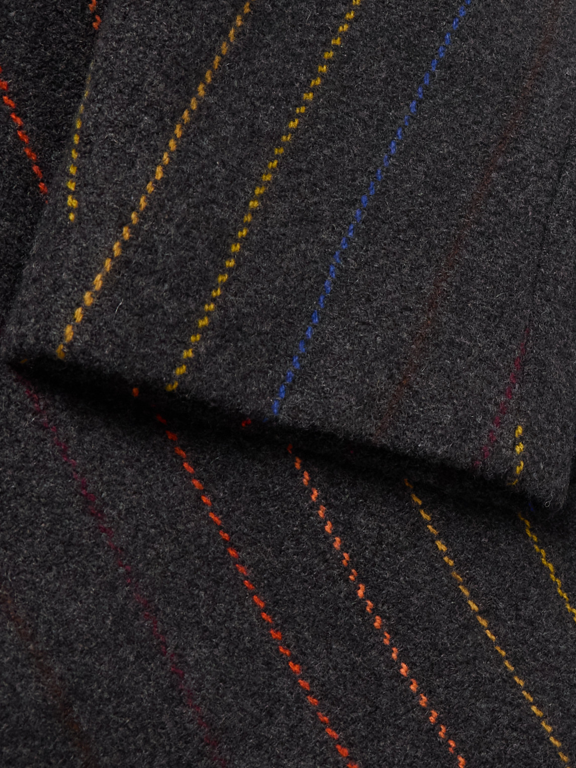 Gabriela Hearst Blake Embroidered Cashmere And Wool-blend Car Coat In Gray