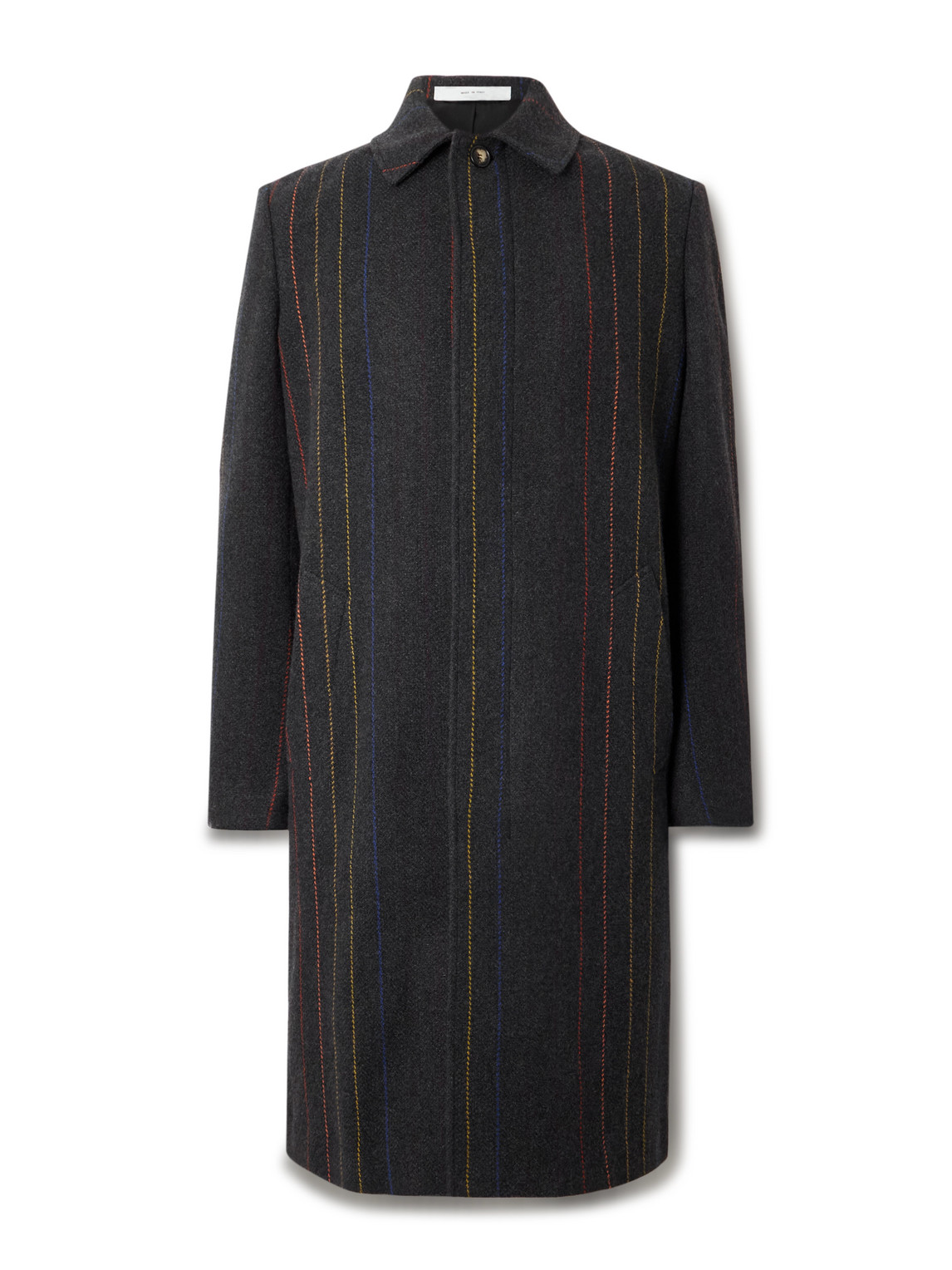 Gabriela Hearst Blake Embroidered Cashmere And Wool-blend Car Coat In Gray