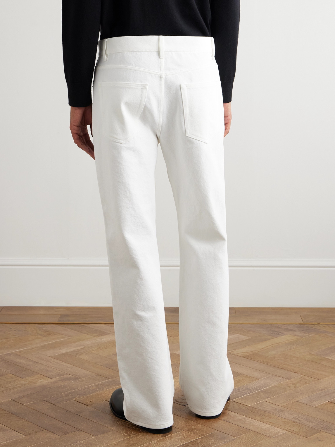 Gabriela Hearst Rey Straight-leg Five Pocket Pant In White Recycled Cotton Denim In White