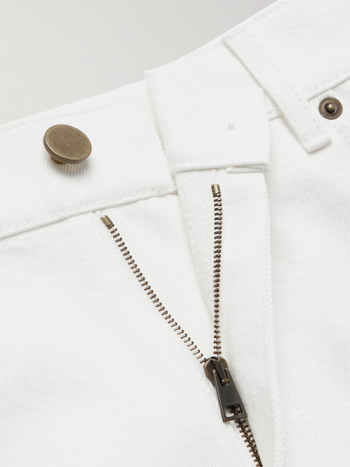 Gabriela Hearst Rey Straight-leg Five Pocket Pant In White Recycled Cotton Denim In White