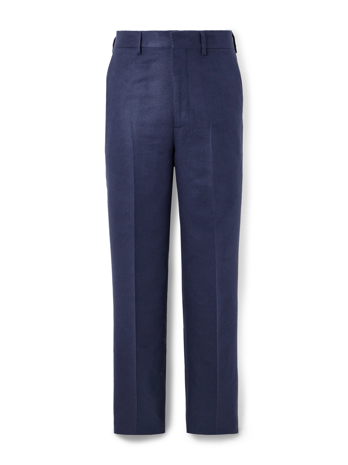 Gabriela Hearst Harold Straight-leg Brushed Silk-felt Suit Trousers In Blue