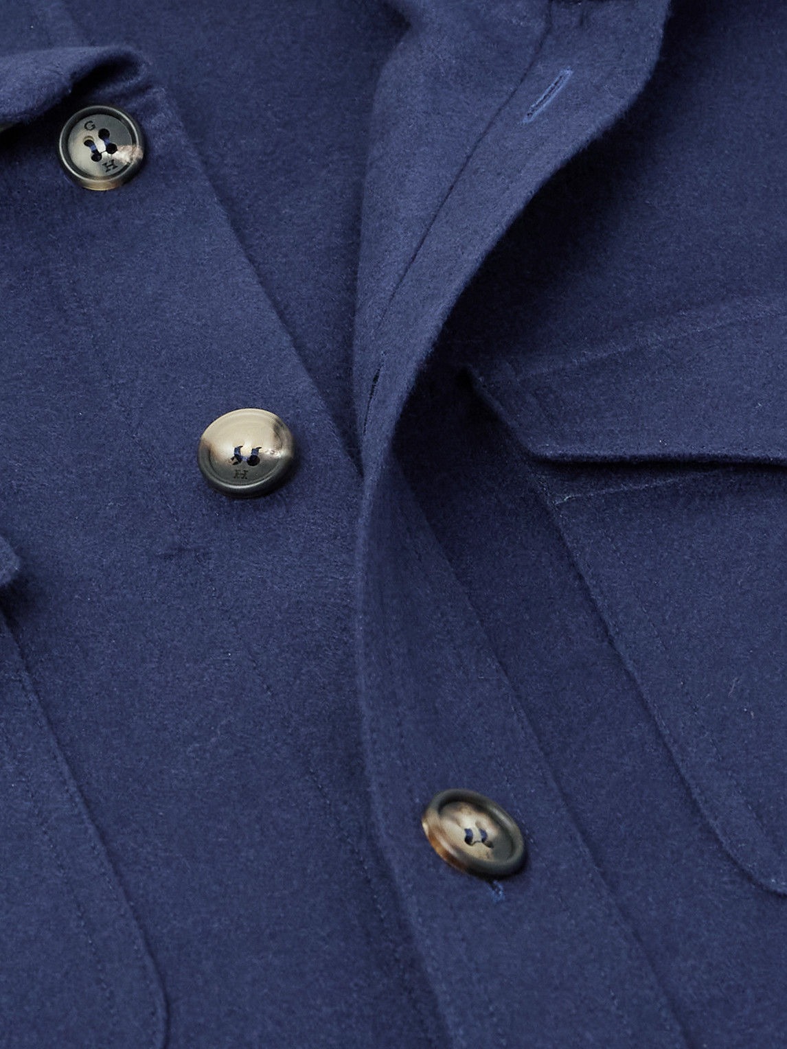 Gabriela Hearst Lucas Silk Overshirt In Blue