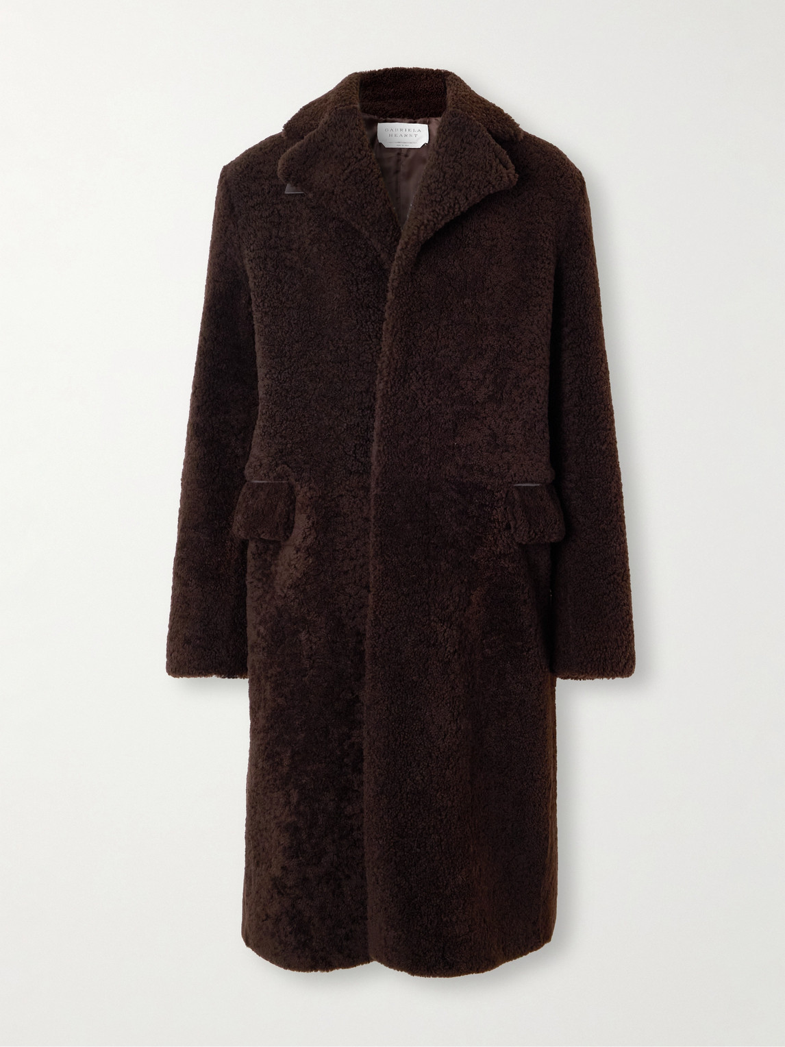 Gabriela Hearst Leather-Trimmed Shearling Car Coat IT 48