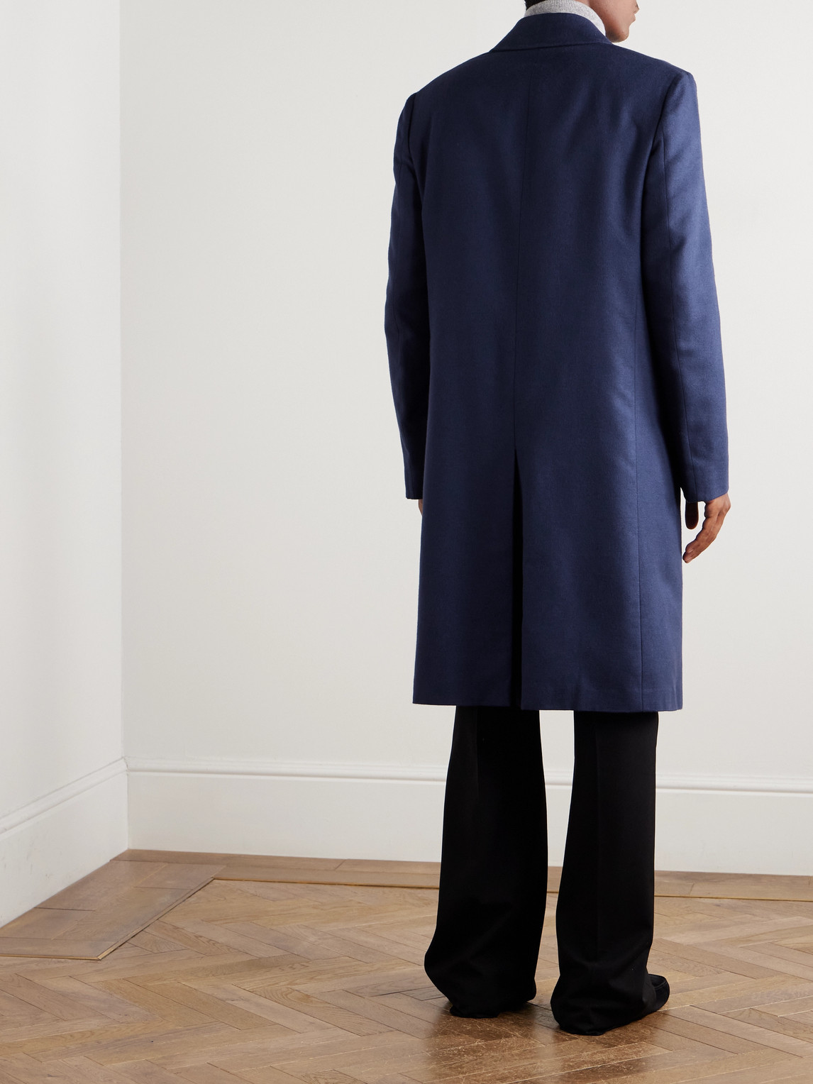 Gabriela Hearst Blake Silk-felt Car Coat In Blue
