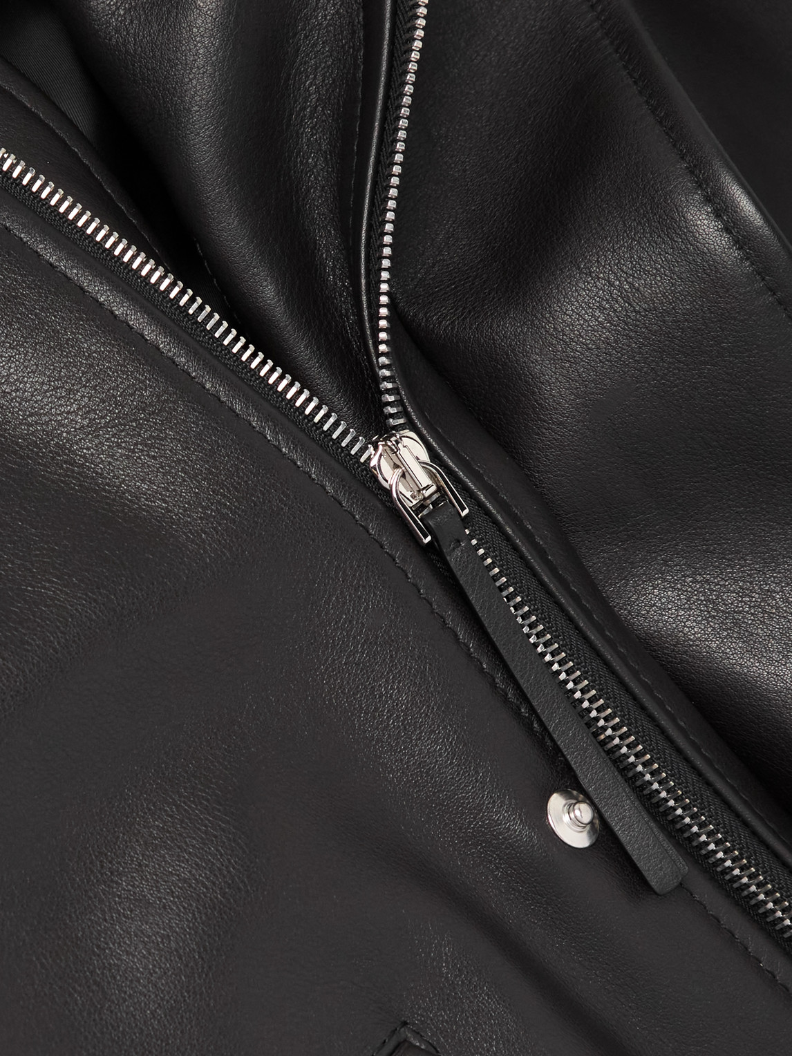 Gabriela Hearst Grant Shearling-trimmed Leather Aviator Jacket In Black