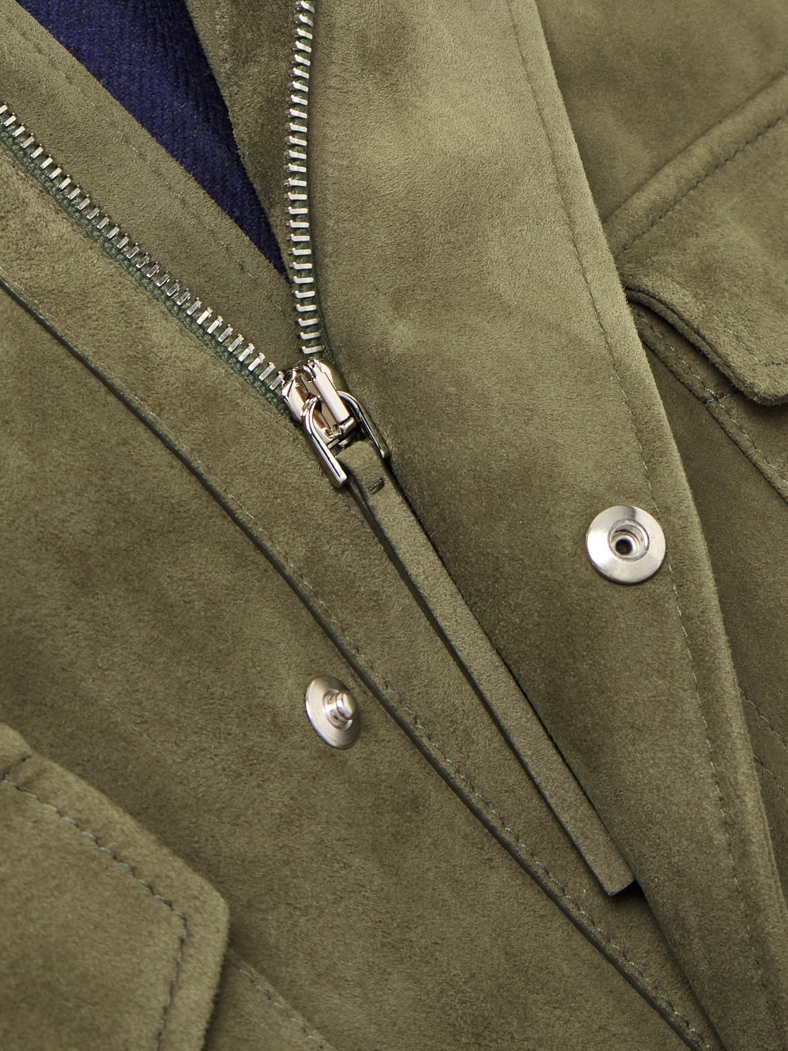 Gabriela Hearst Darwin M64 Oversized Suede Jacket In Green