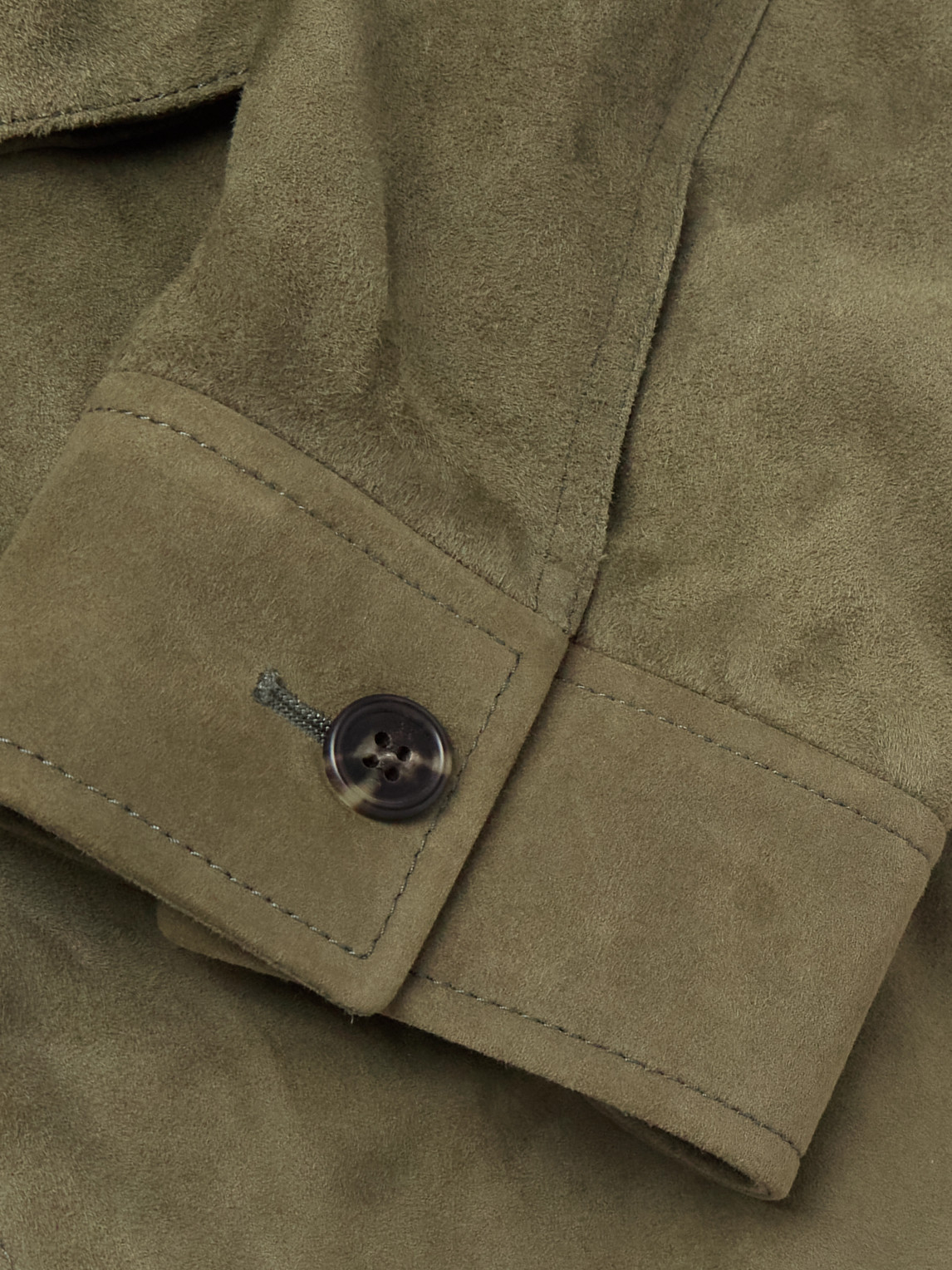 Gabriela Hearst Darwin M64 Oversized Suede Jacket In Green