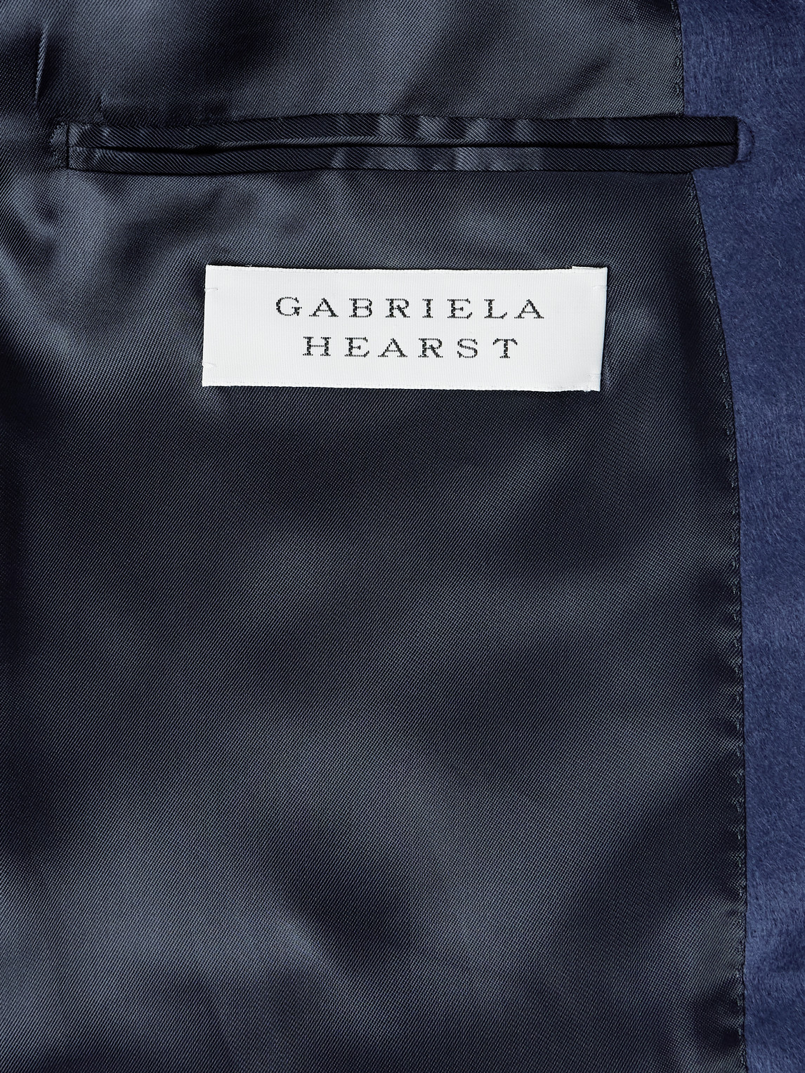 Gabriela Hearst Irving Slim-fit Silk-felt Blazer In Blue