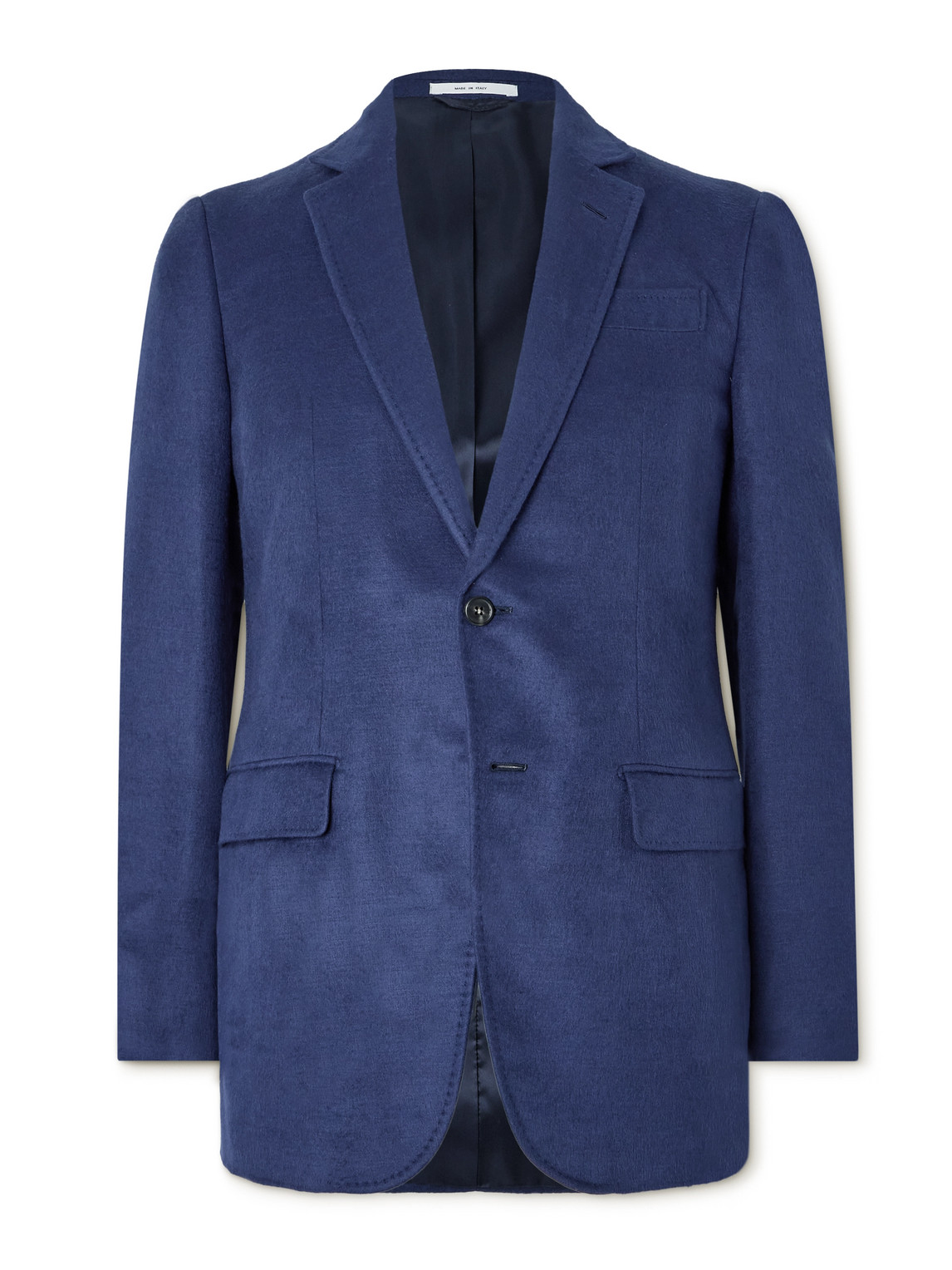 Gabriela Hearst Irving Slim-fit Silk-felt Blazer In Blue