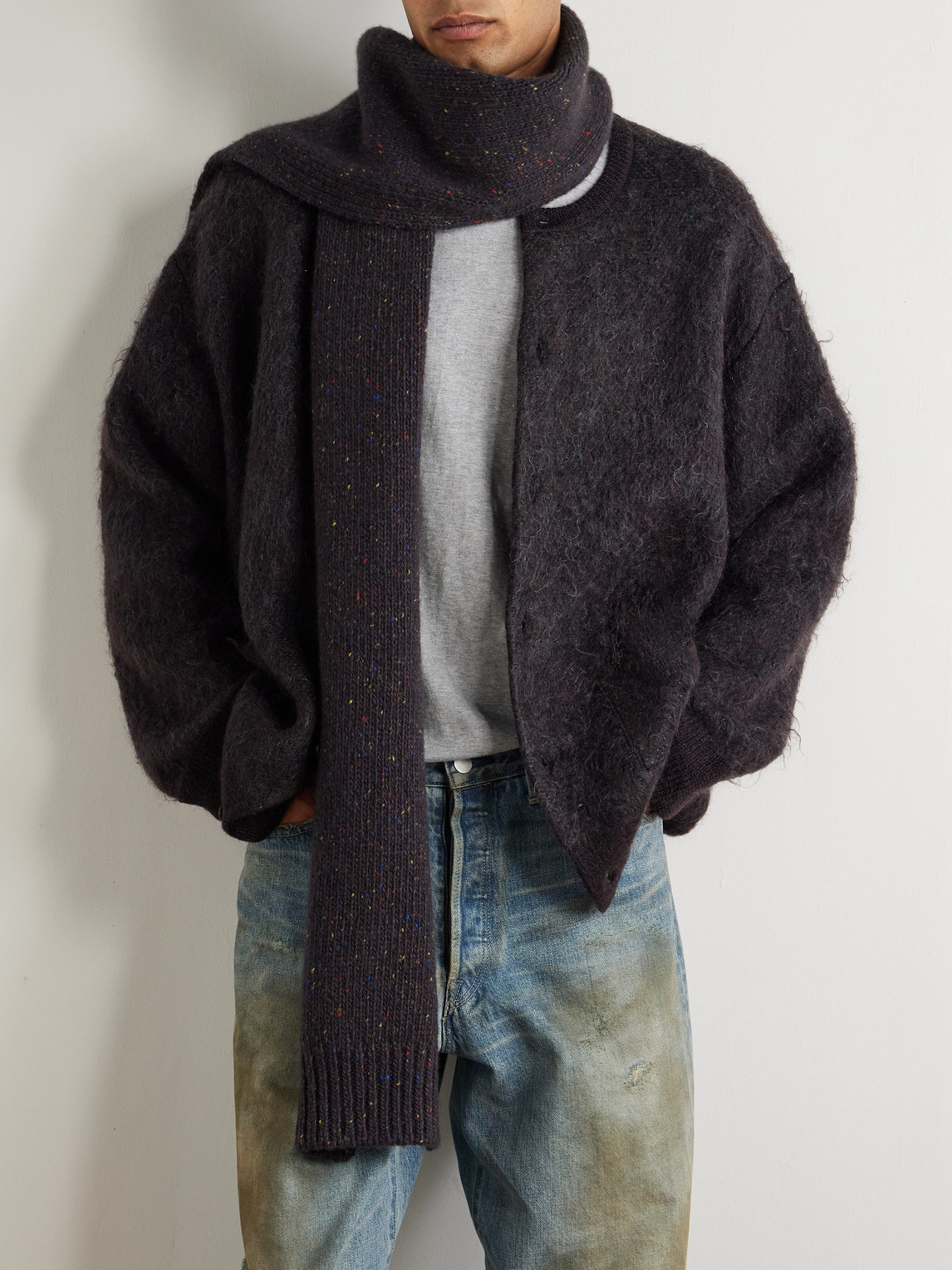 Gabriela Hearst Folkstone Ribbed Cashmere Scarf In Black