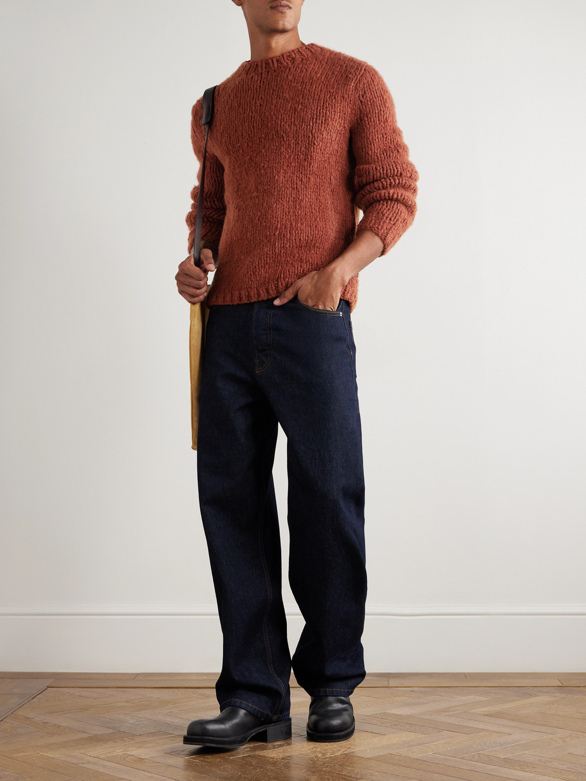 Gabriela Hearst Lawrence Welfat Cashmere Sweater In Brown