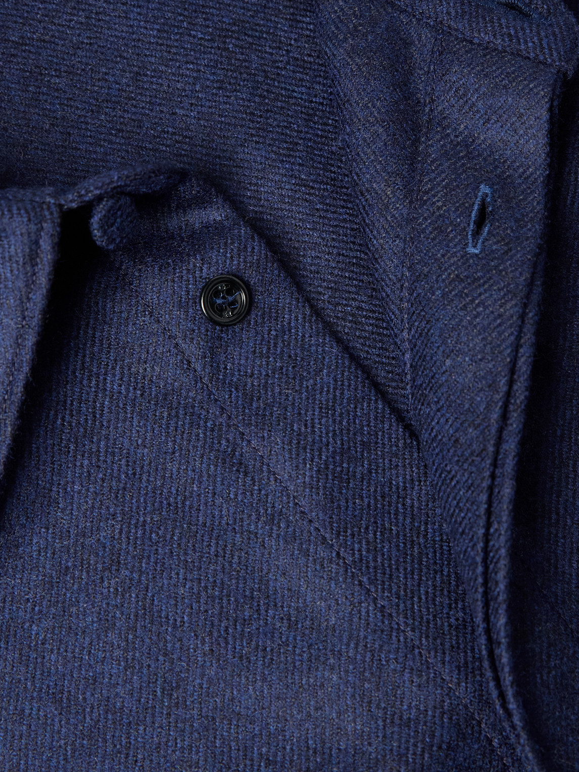 Gabriela Hearst Abbe Wool And Cashmere-blend Twill Shirt In Blue