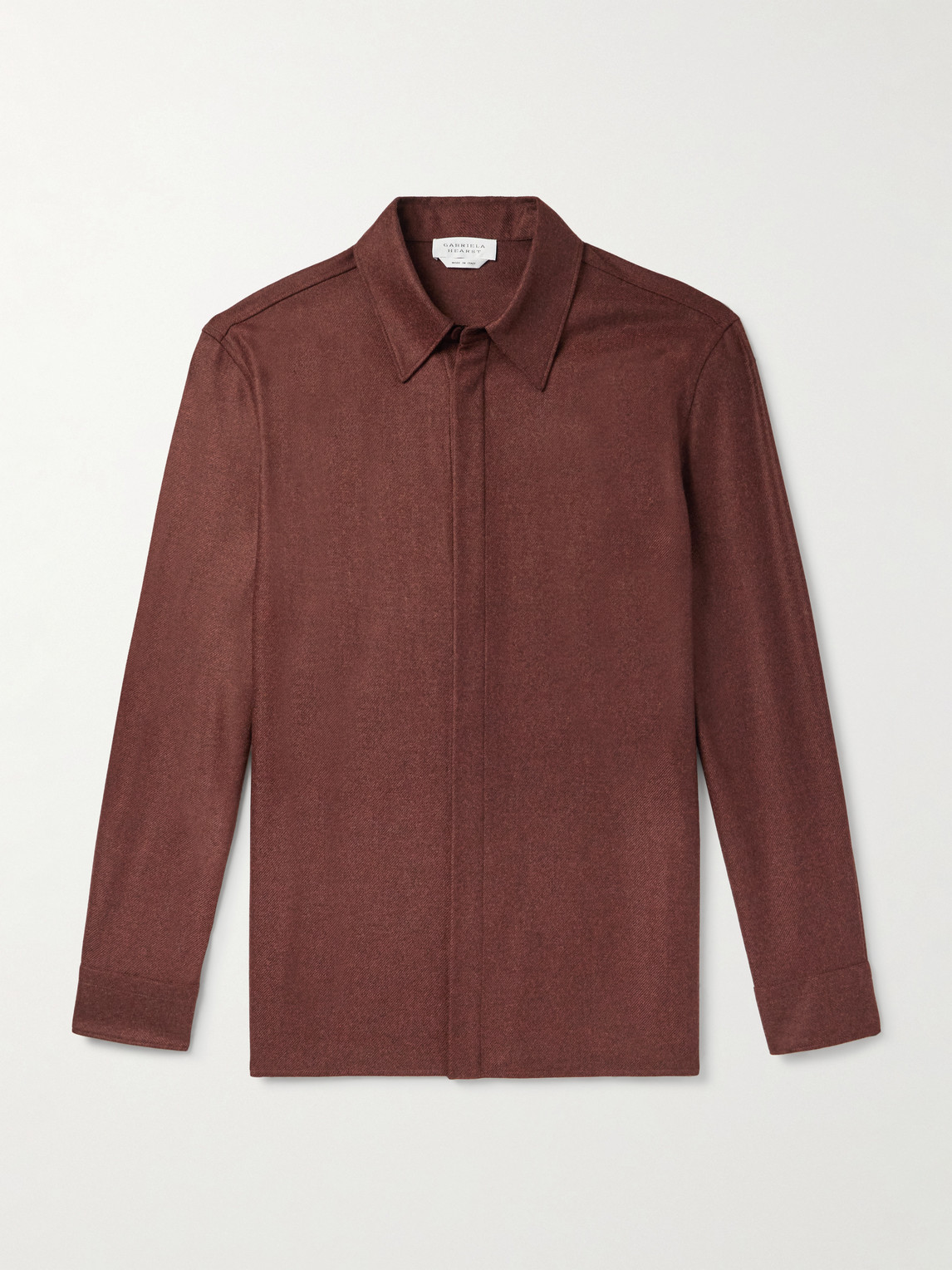 Gabriela Hearst Abbe Wool and Cashmere-Blend Twill Shirt - Men