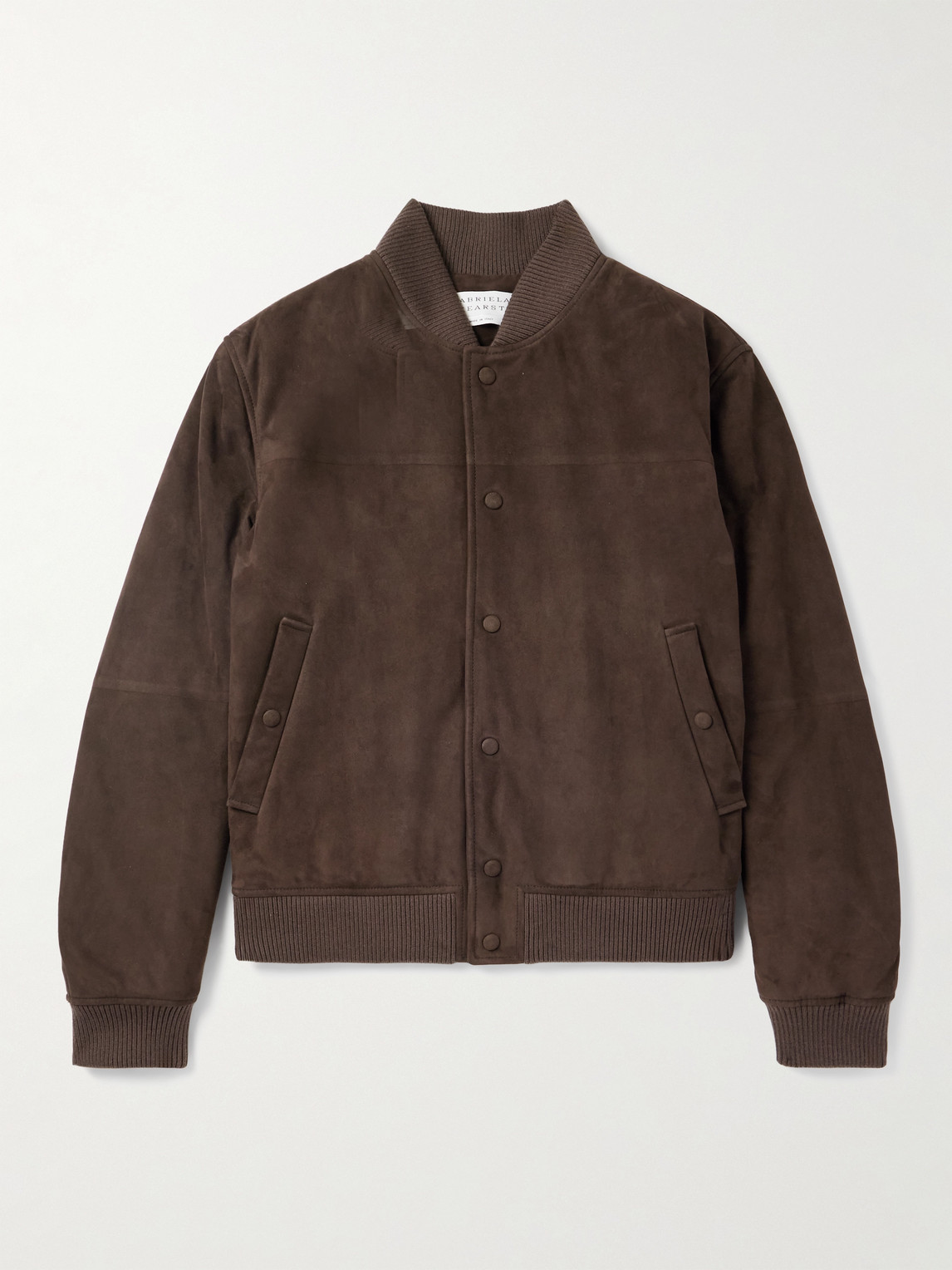 Gabriela Hearst Greg Slim-Fit Padded Suede Bomber Jacket - Men