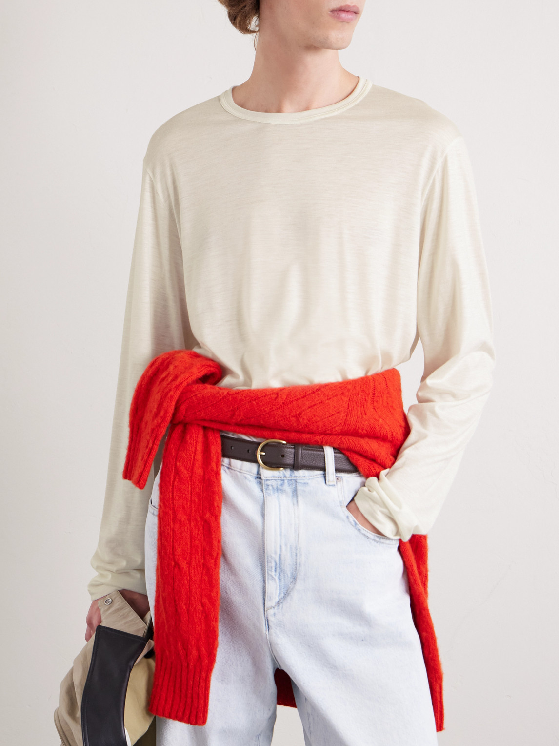 Gabriela Hearst Owen Cashmere T-shirt In Neutral