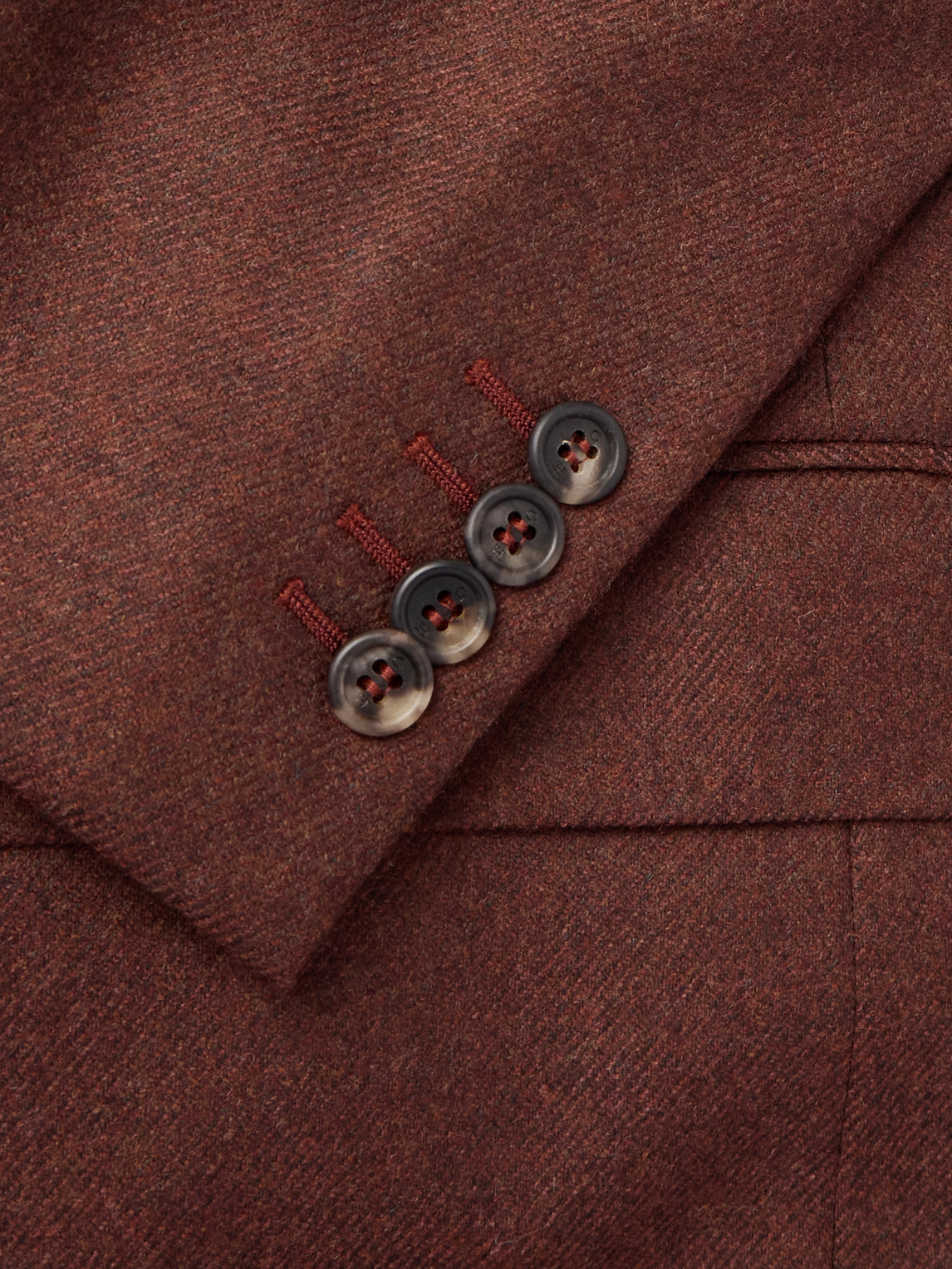 Gabriela Hearst Irving Wool And Cashmere-blend Flannel Suit Jacket In Red