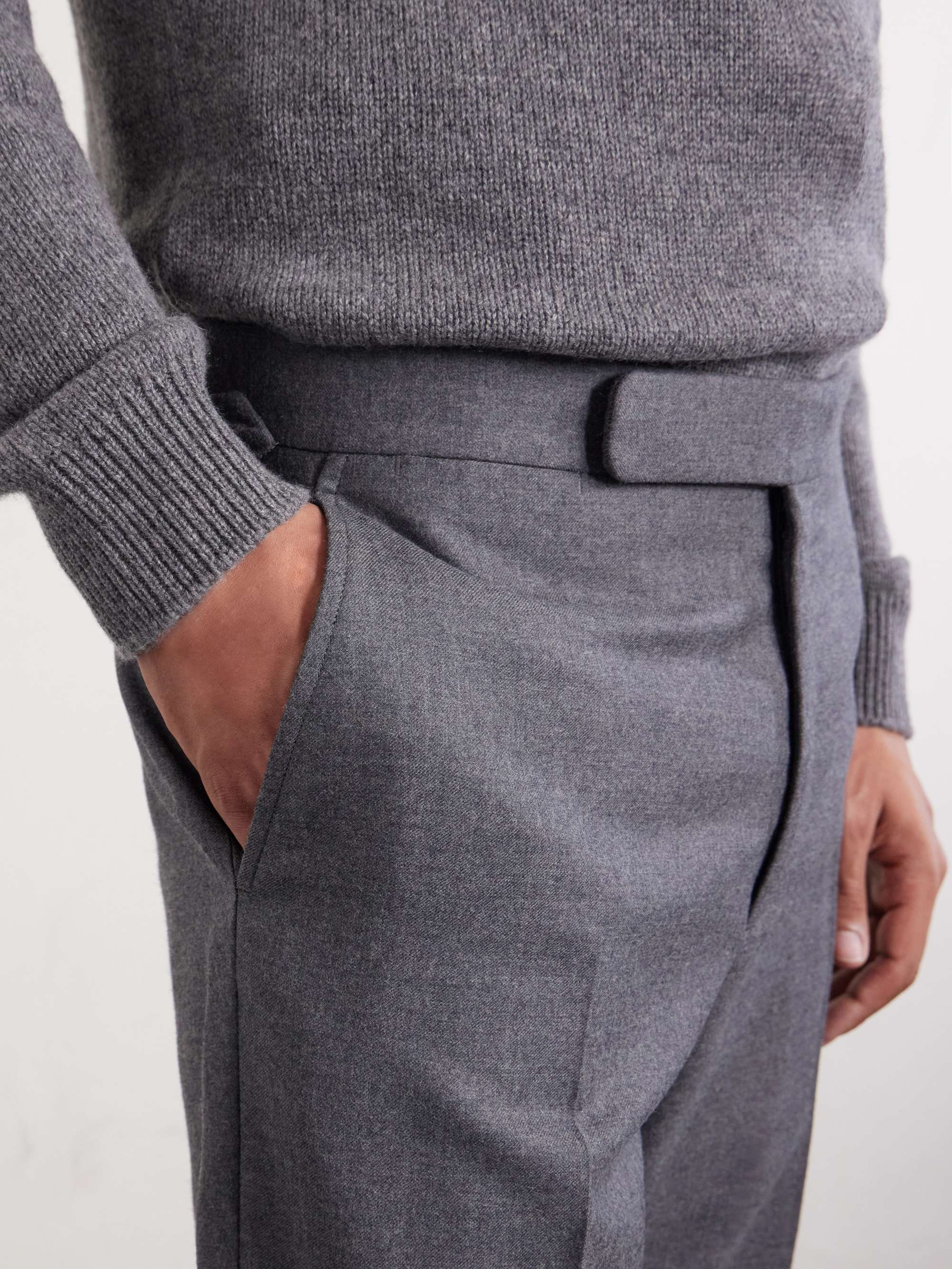 RALPH LAUREN PURPLE LABEL Gregory Straight-Leg Wool-Flannel