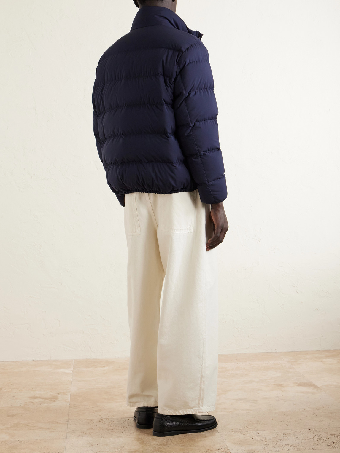  Ralph Lauren Purple Label - Quilted Shell Down Bomber Jacket - Men - Blue - S 