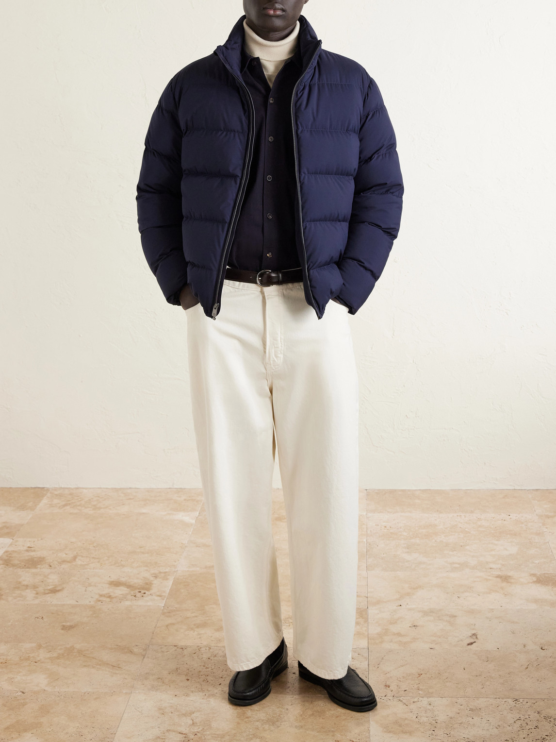 Purple Label - Quilted Shell Down Bomber Jacket