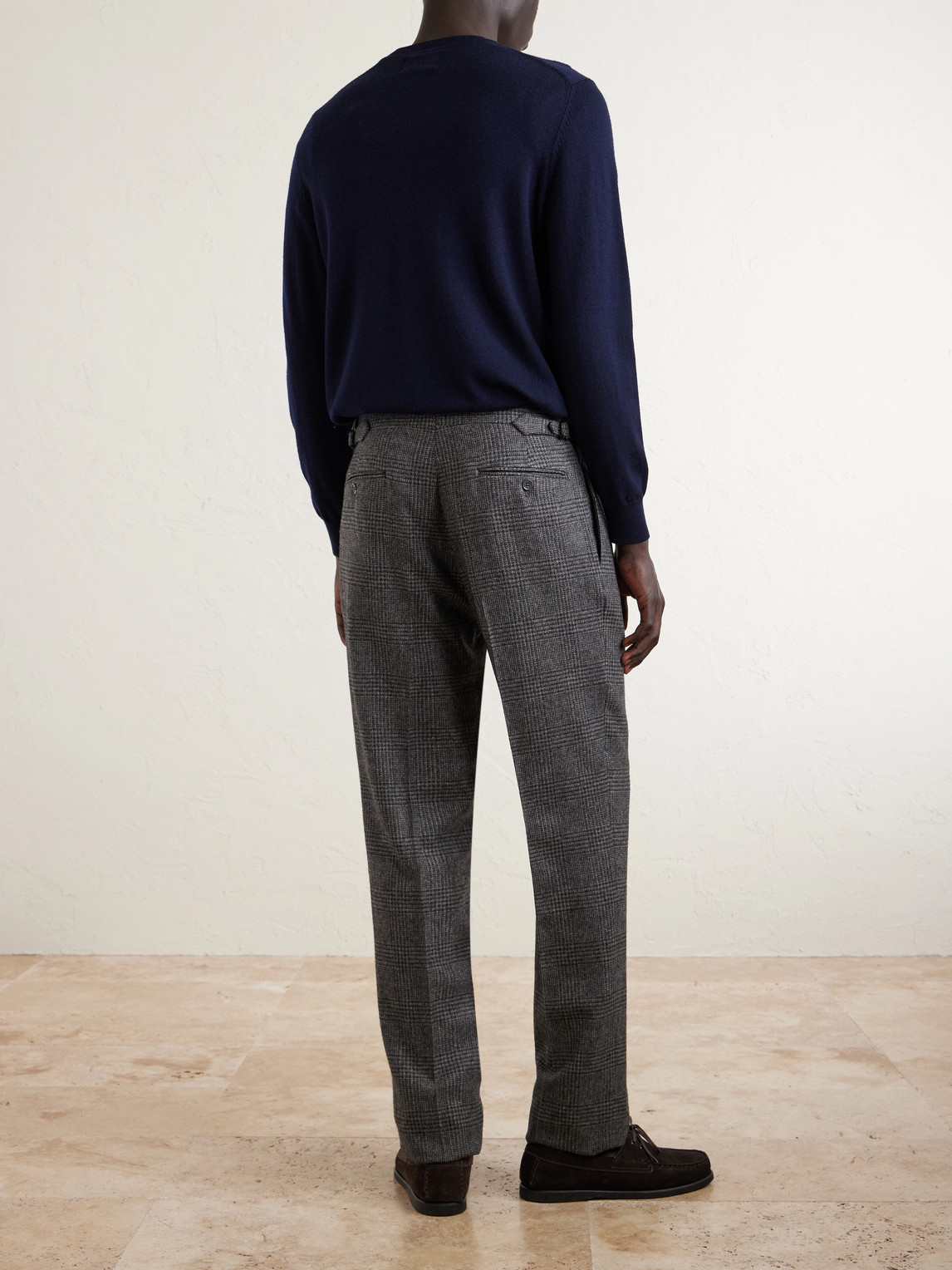 Purple Label - Straight-Leg Checked Camel Hair Suit Trousers