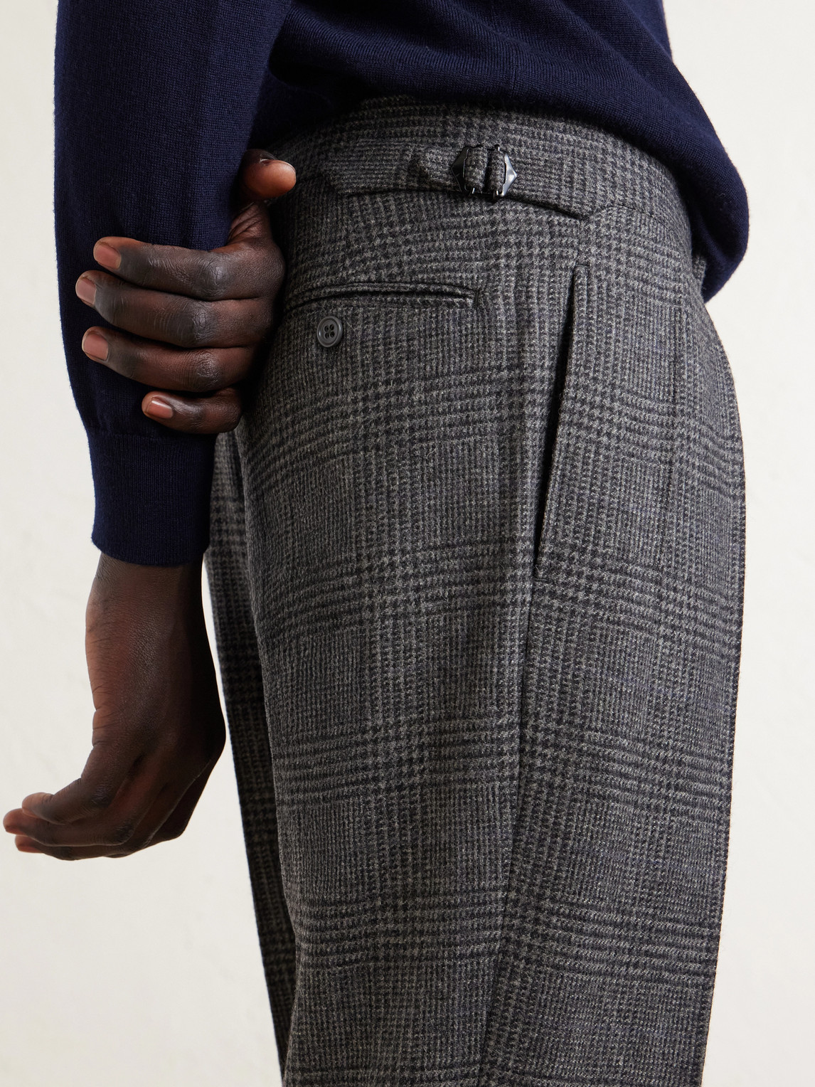 Purple Label - Straight-Leg Checked Camel Hair Suit Trousers
