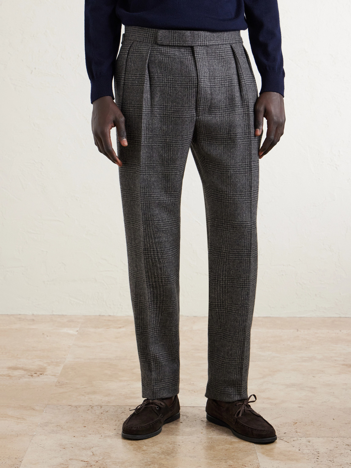Purple Label - Straight-Leg Checked Camel Hair Suit Trousers