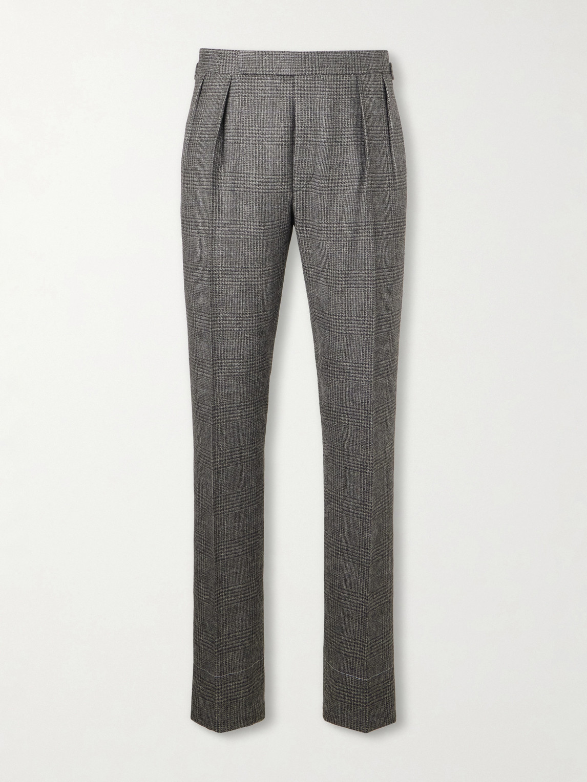 Ralph Lauren Purple Label Straight-Leg Checked Camel Hair Suit Trousers UK/US 32