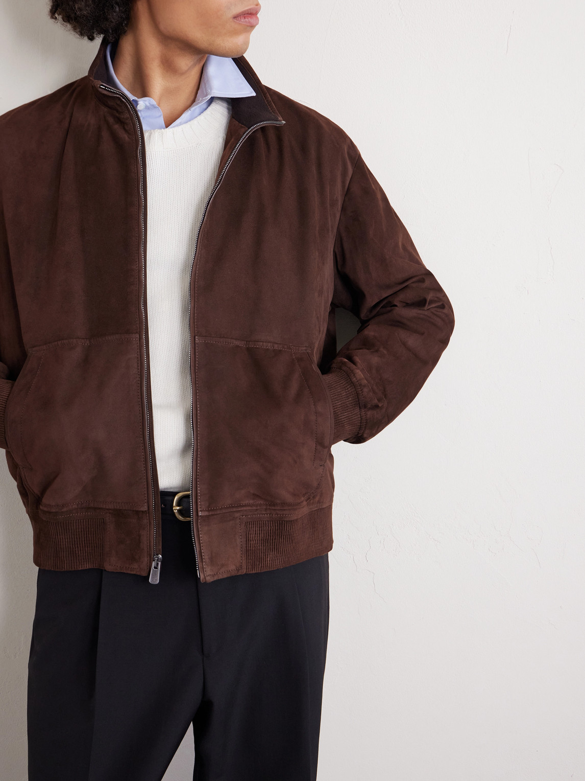 Purple Label - Suede Bomber Jacket