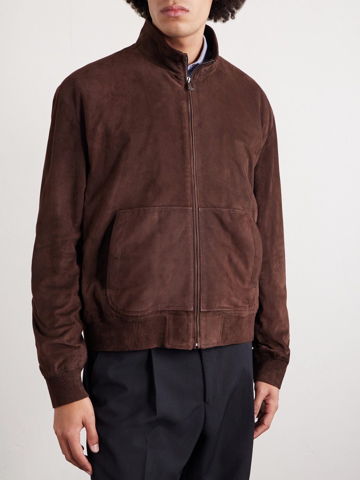 Purple Label - Suede Bomber Jacket
