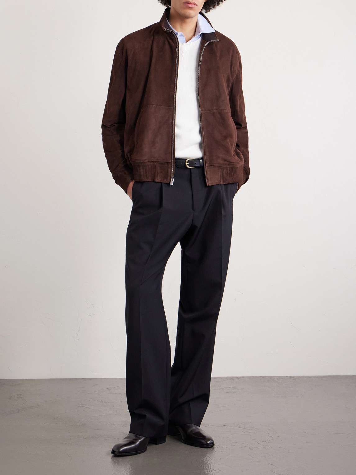 Purple Label - Suede Bomber Jacket