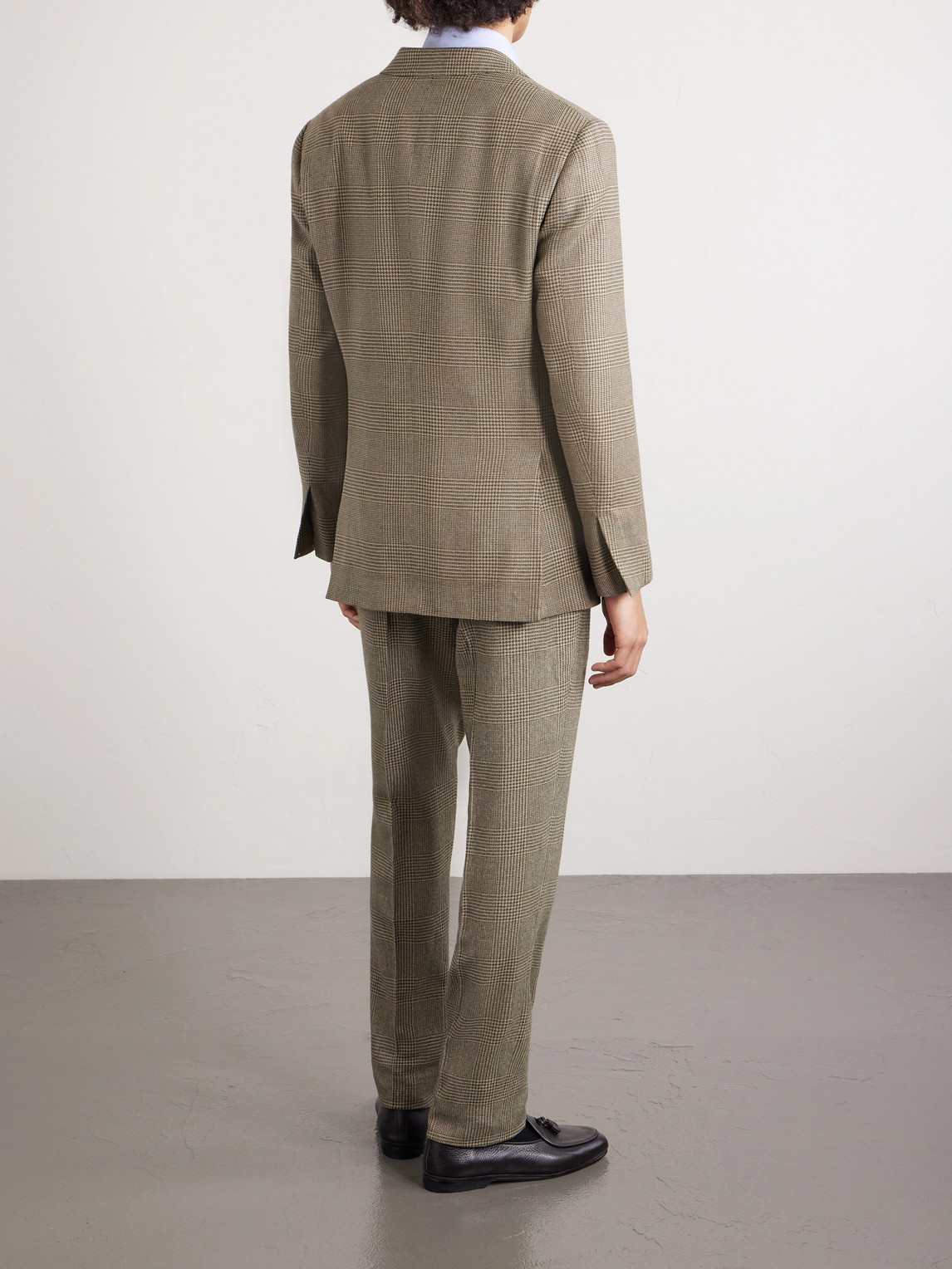 Purple Label - Checked Silk, Wool And Cashmere-Blend Suit Jacket