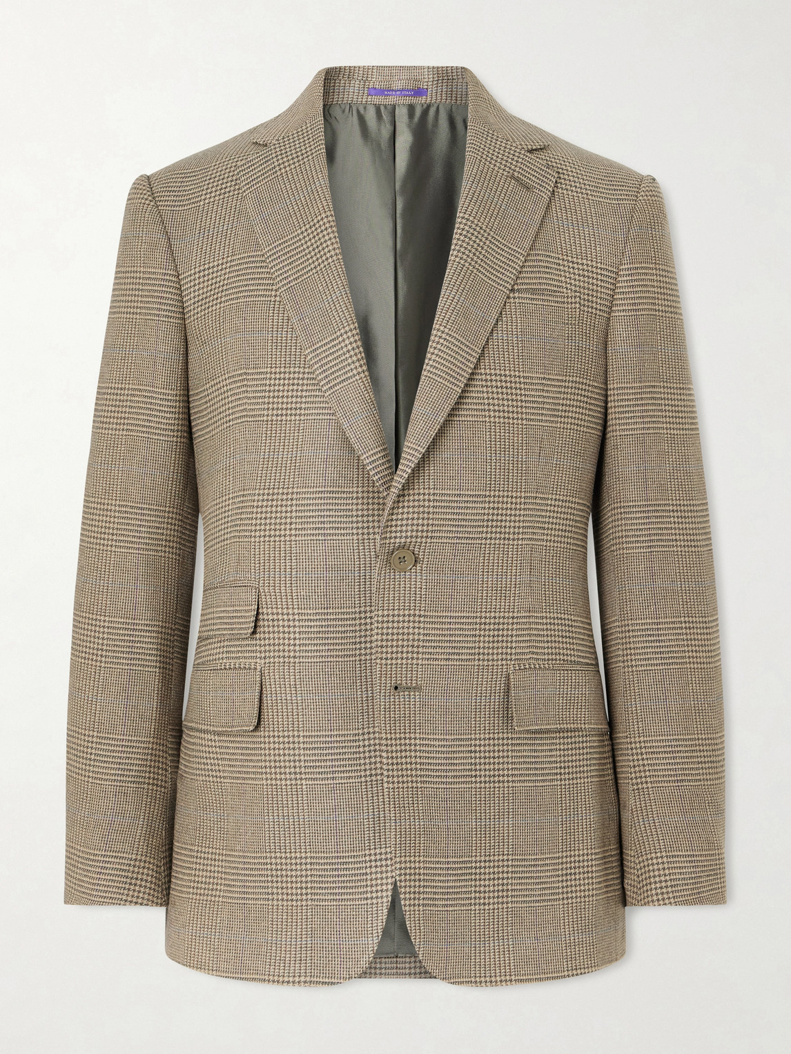 Ralph Lauren Purple Label Checked Silk, Wool and Cashmere-Blend Blazer UK/US 42