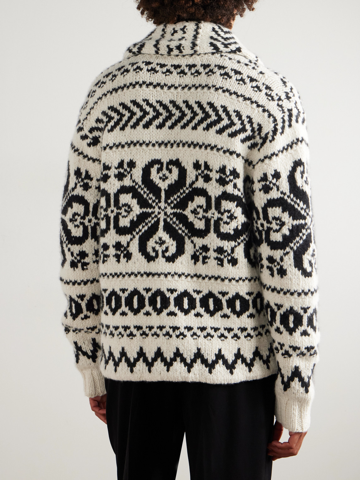Purple Label - Shawl-Collar Cashmere-Jacquard Cardigan