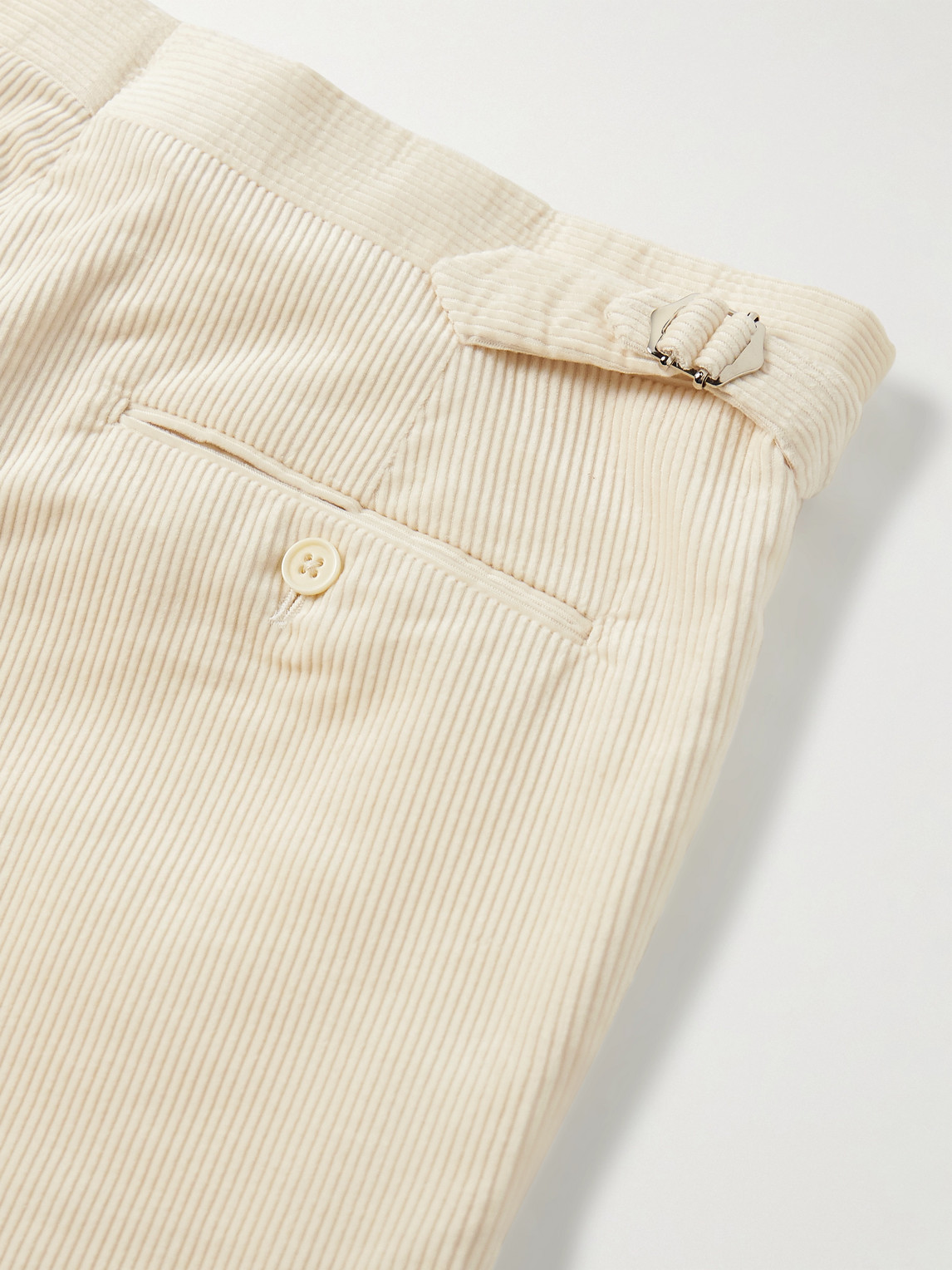 Ralph Lauren Gregory Straight-leg Cotton-corduroy Trousers In Neutral