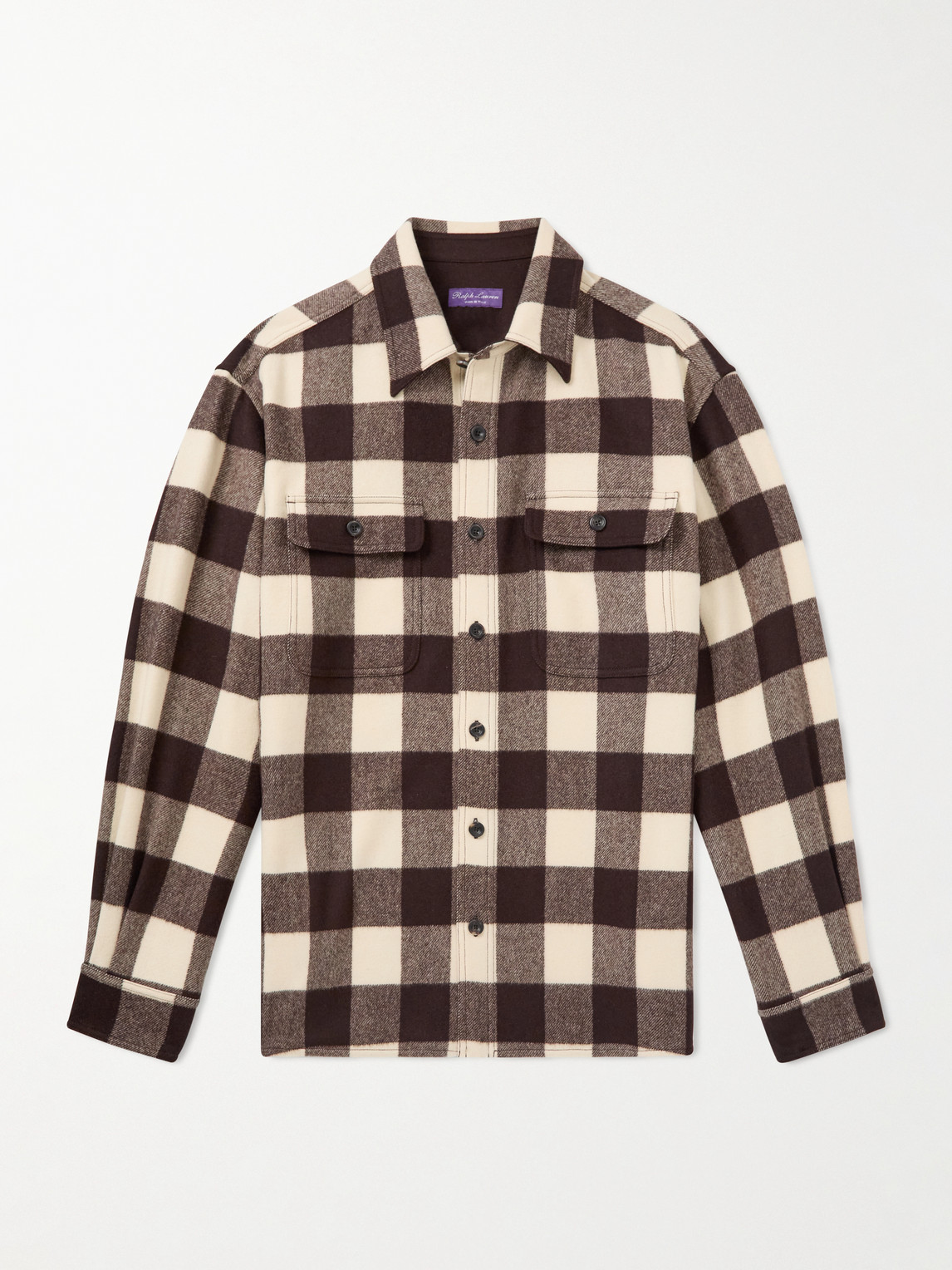 Ralph Lauren Purple Label Gable Checked Wool hirt - Men