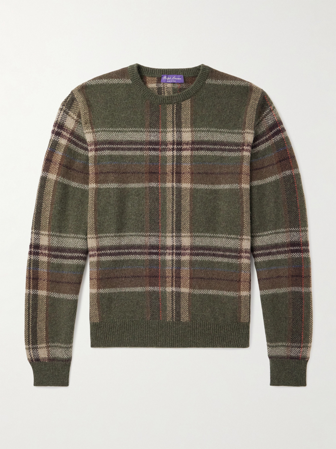 Ralph Lauren Purple Label Checked Alpaca-Blend weater - Men