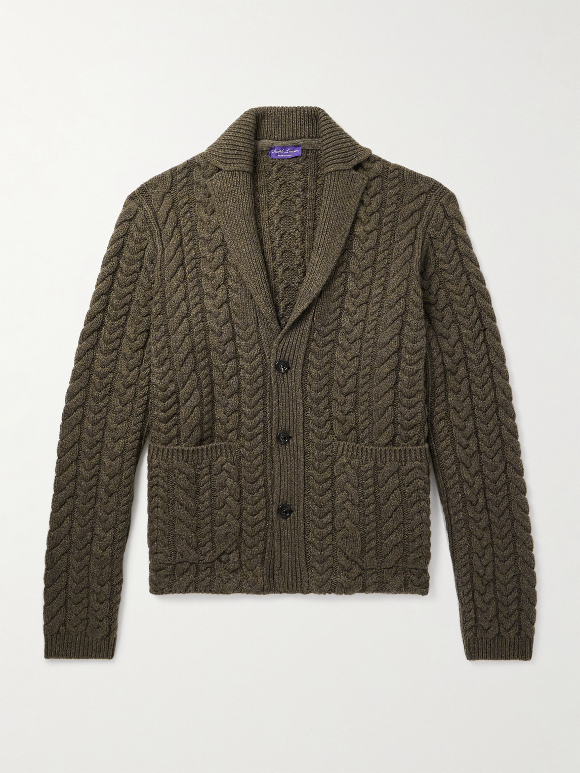 Ralph Lauren Purple Label Cable-Knit Cashmere Cardigan - Men