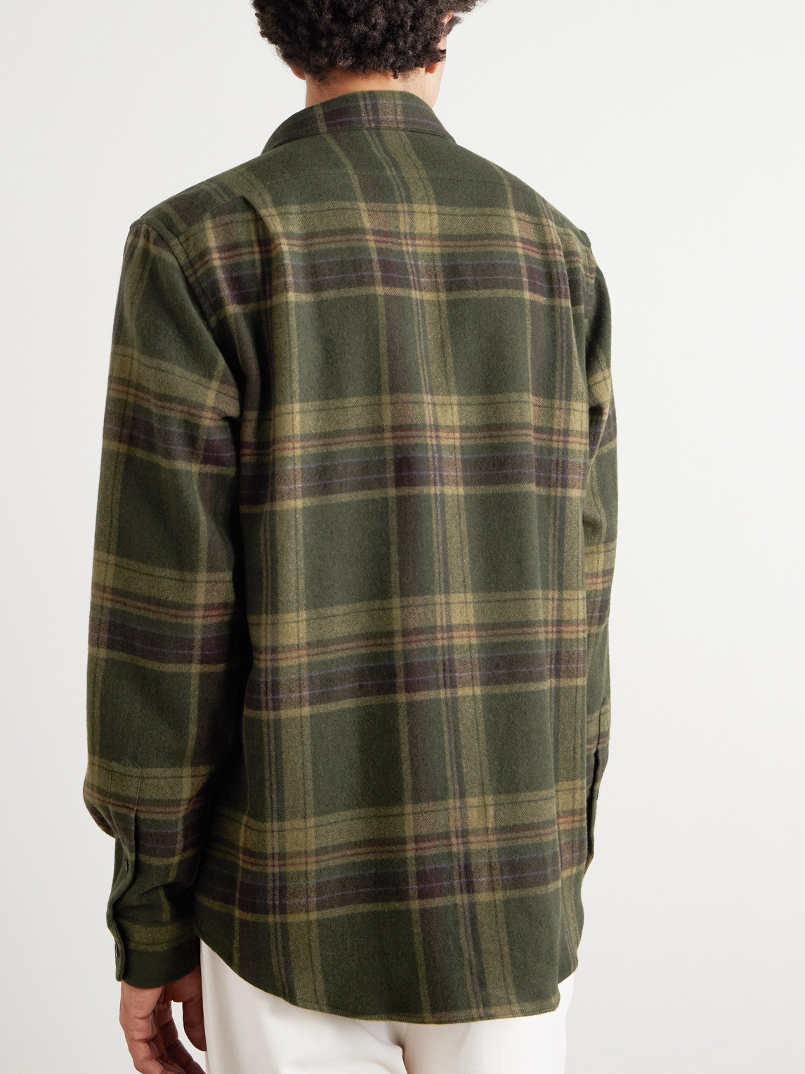 Ralph Lauren Cooper Checked Cashmere-flannel Shirt In Multi