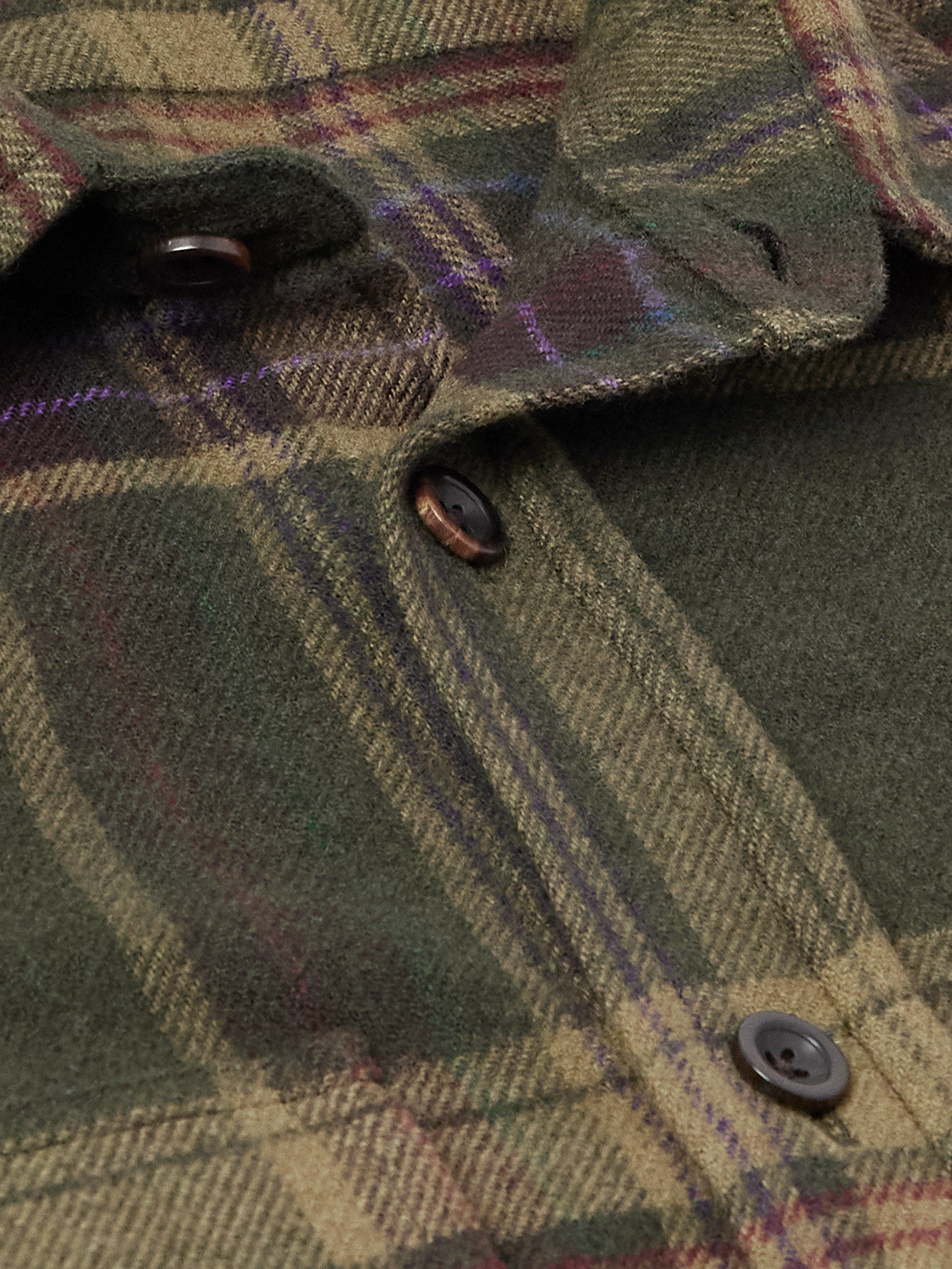 Ralph Lauren Cooper Checked Cashmere-flannel Shirt In Multi