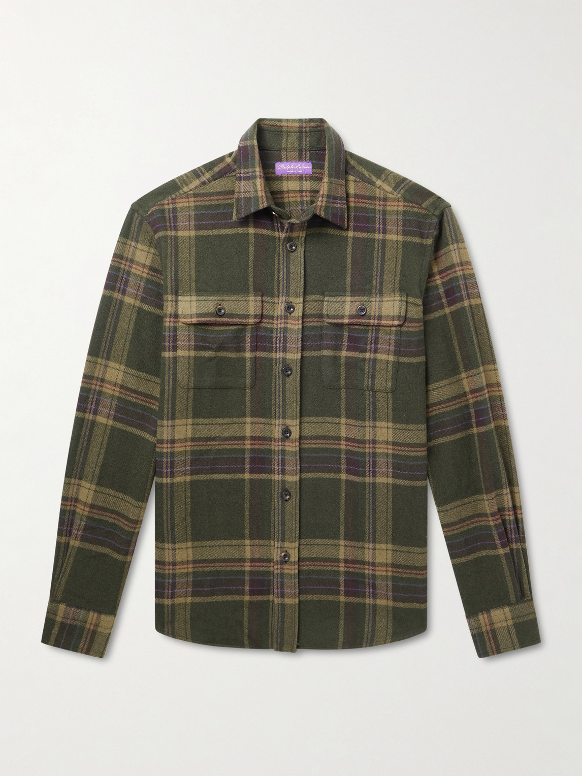 Ralph Lauren Purple Label Cooper Checked Cashmere-Flannel hirt - Men