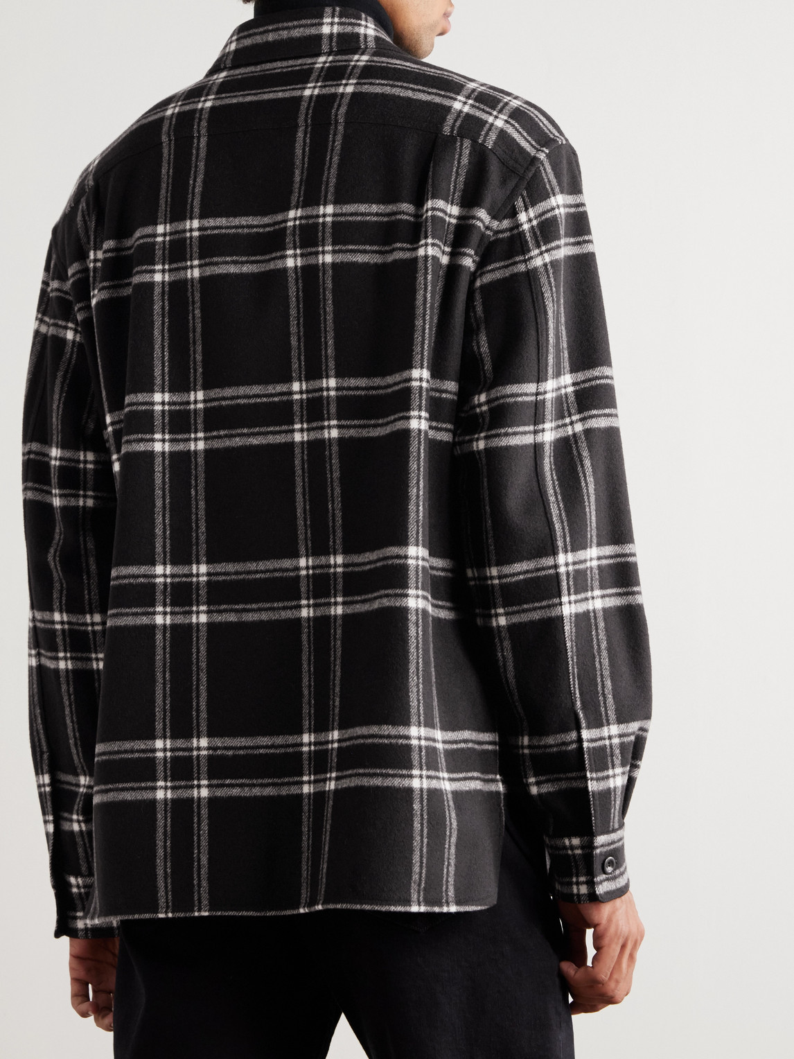 Ralph Lauren Gable Checked Wool-flannel Shirt In Multi