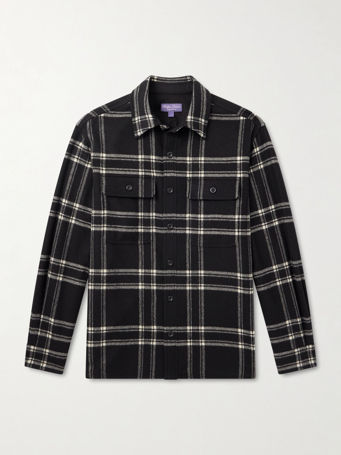 Ralph Lauren Purple Label Gable Checked Wool-Flannel hirt - Men