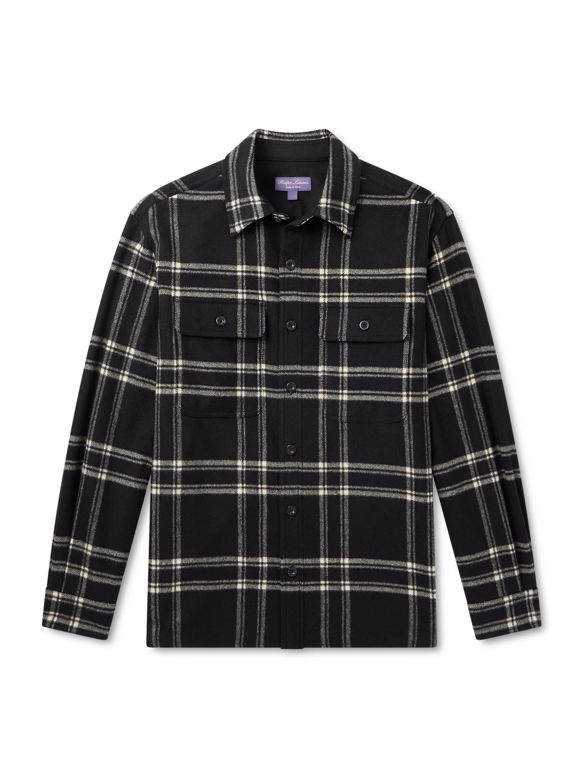Ralph Lauren Gable Checked Wool-flannel Shirt In Multi