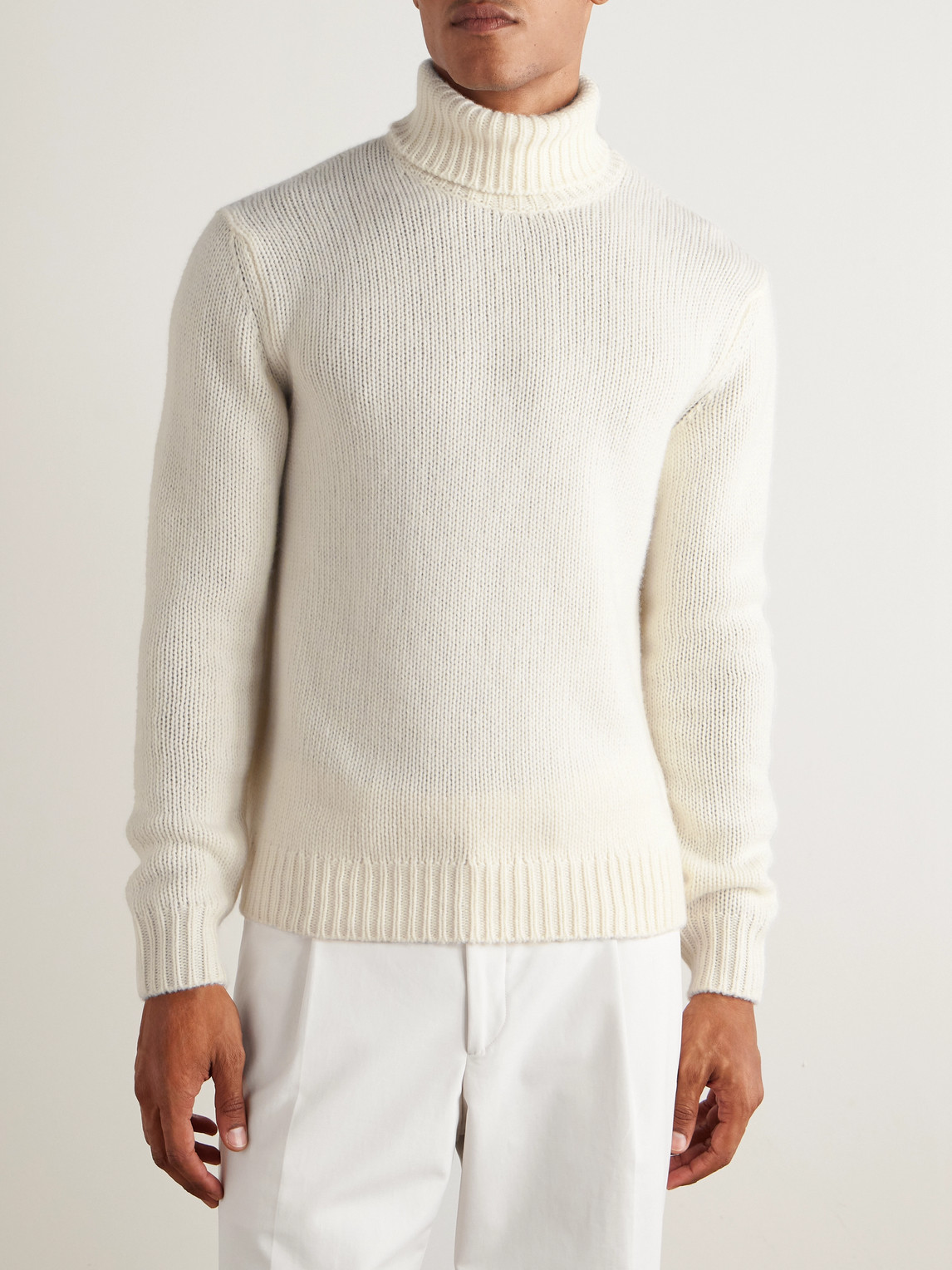 Purple Label - Ribbed Cashmere Rollneck Sweater