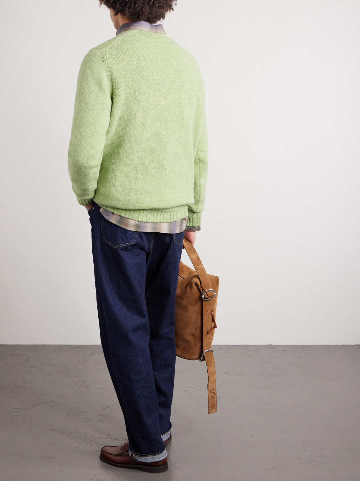 William Lockie Virgin Wool Sweater In Brown