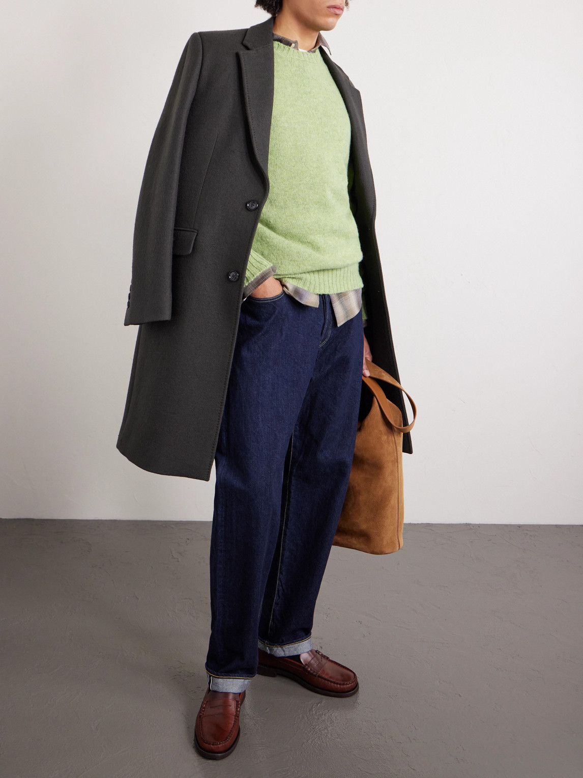 William Lockie Virgin Wool Sweater In Brown