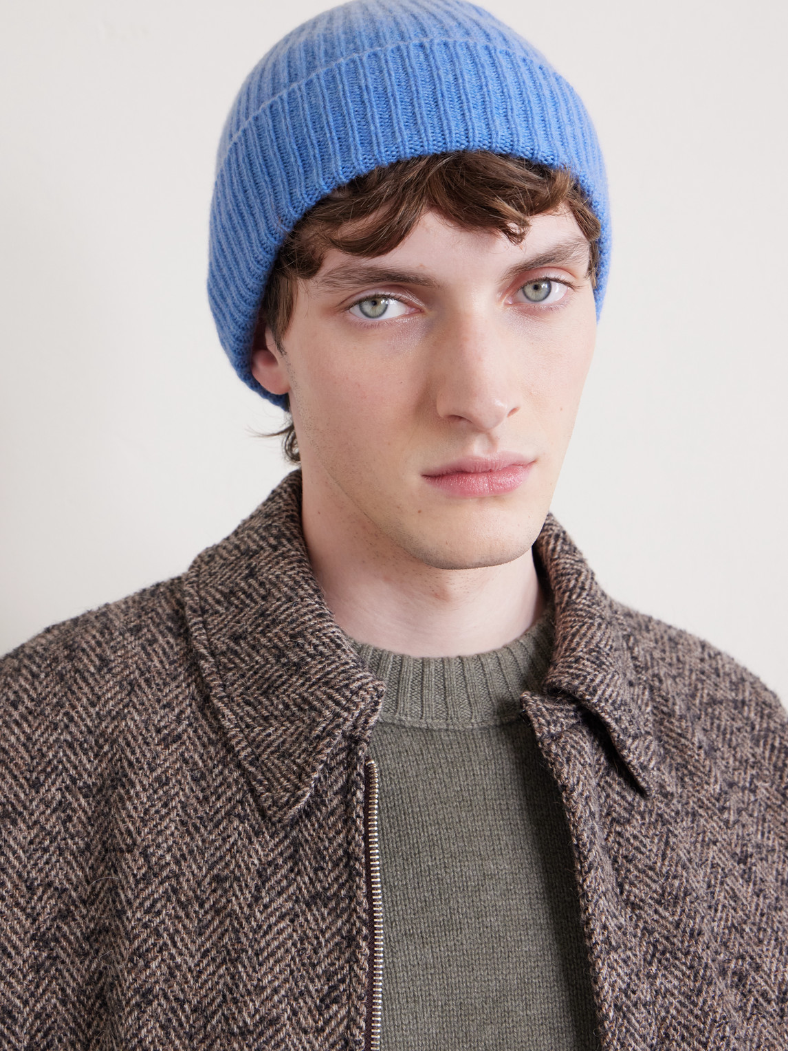 William Lockie Ribbed Cashmere Beanie In Blue