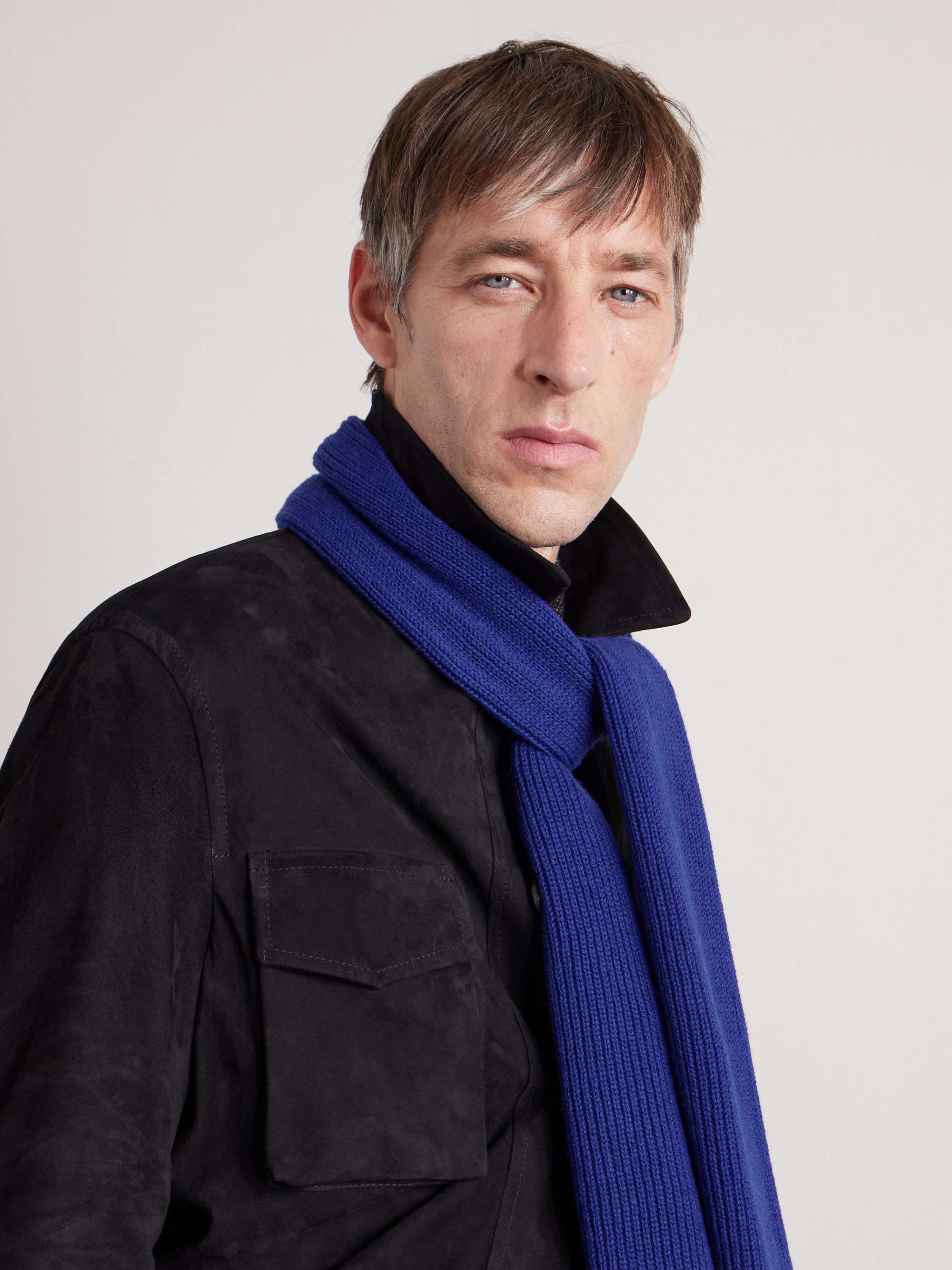 WILLIAM LOCKIE Ribbed Cashmere Scarf